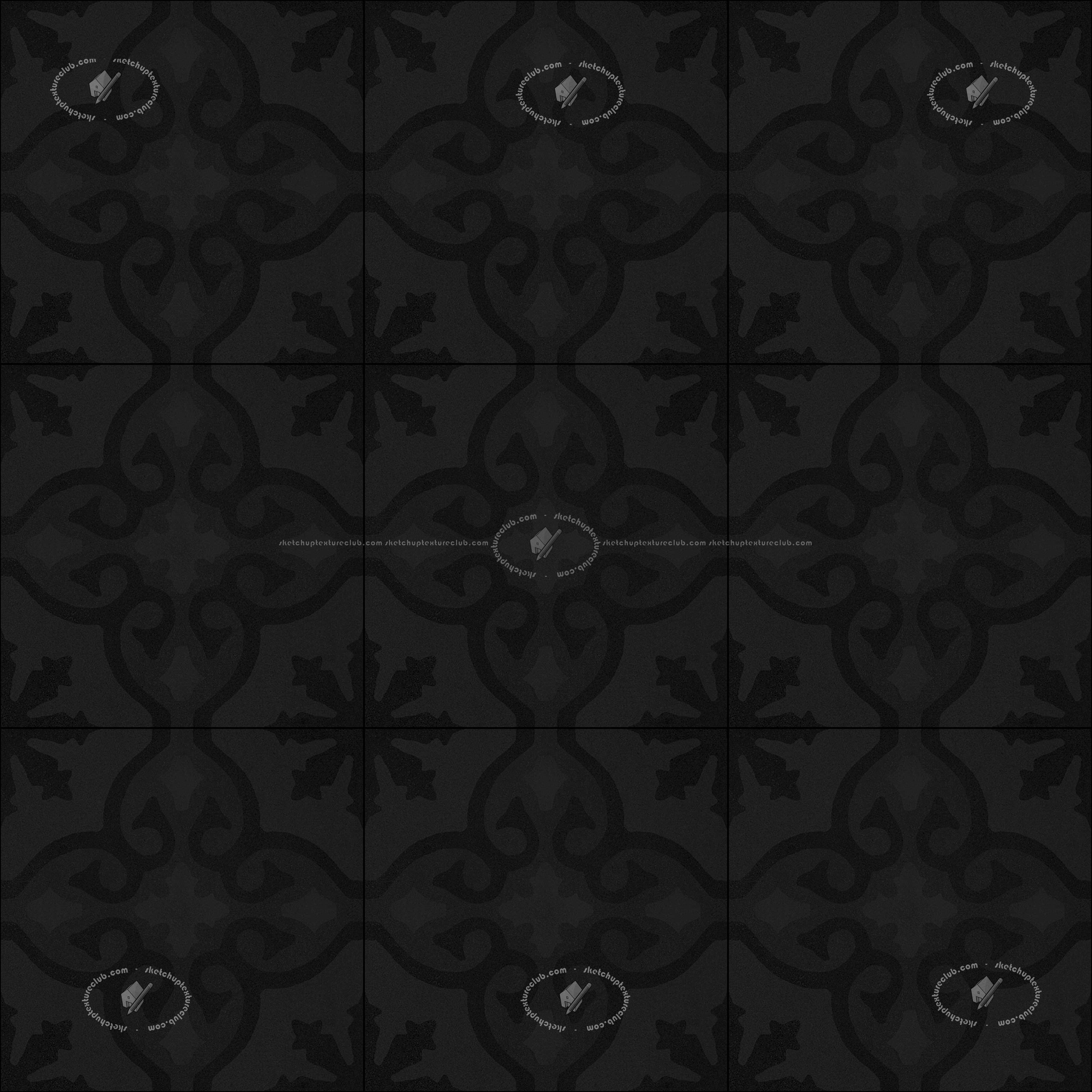 Textures   -   ARCHITECTURE   -   TILES INTERIOR   -   Cement - Encaustic   -   Cement  - Cement concrete tile texture seamless 20873 - Specular