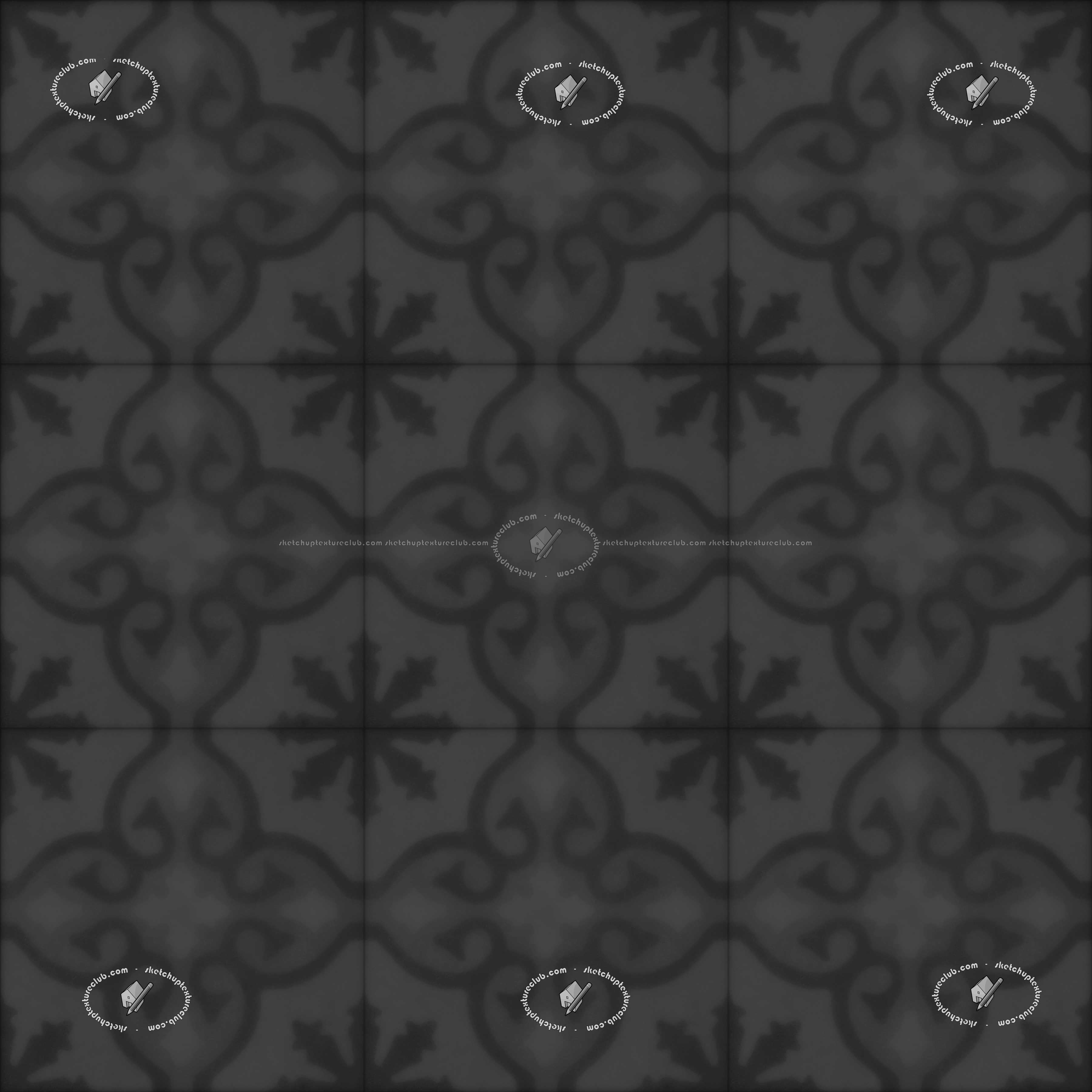 Textures   -   ARCHITECTURE   -   TILES INTERIOR   -   Cement - Encaustic   -   Cement  - Cement concrete tile texture seamless 20874 - Displacement