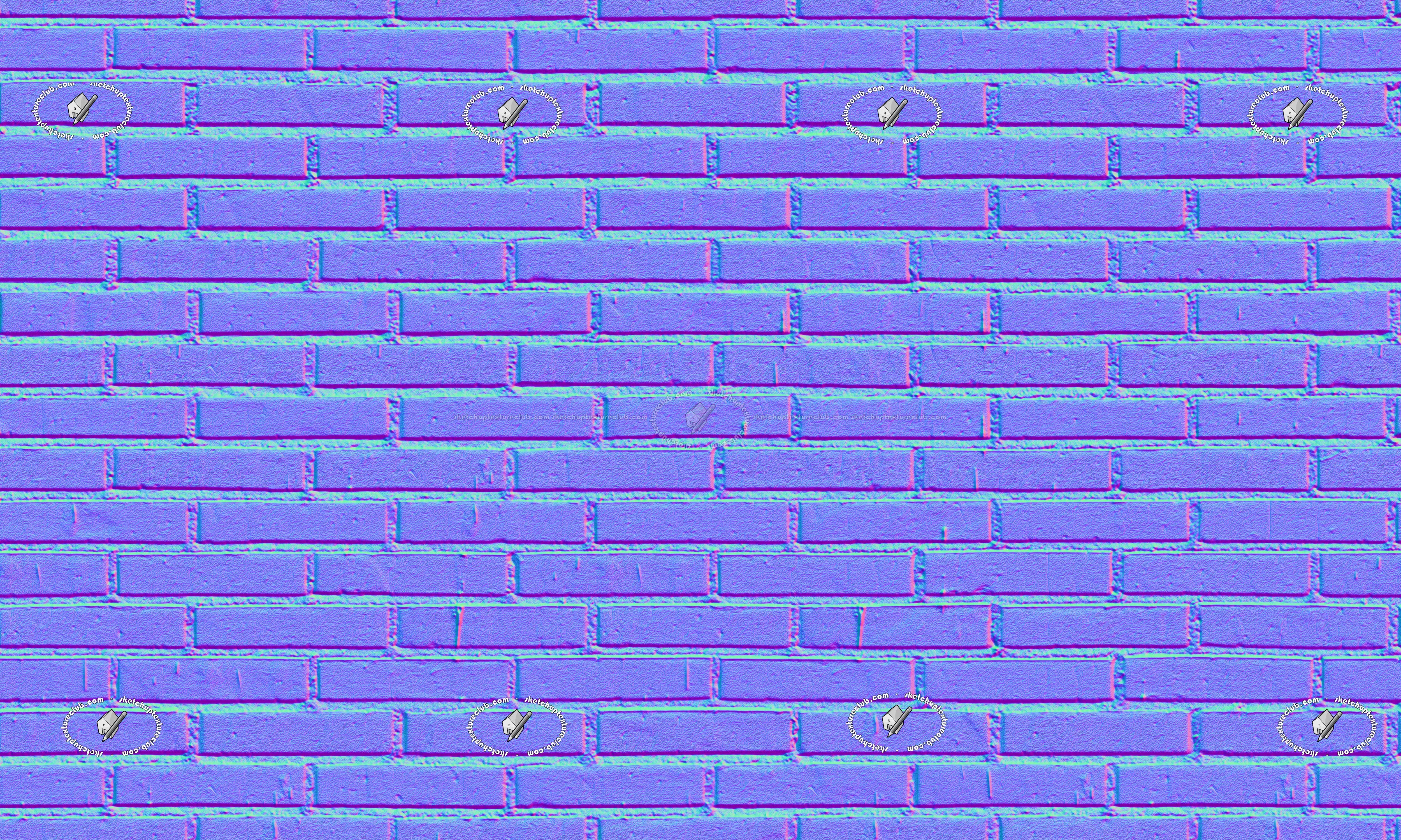 Textures   -   ARCHITECTURE   -   BRICKS   -   Facing Bricks   -   Smooth  - Facing smooth bricks texture seamless 20800 - Normal