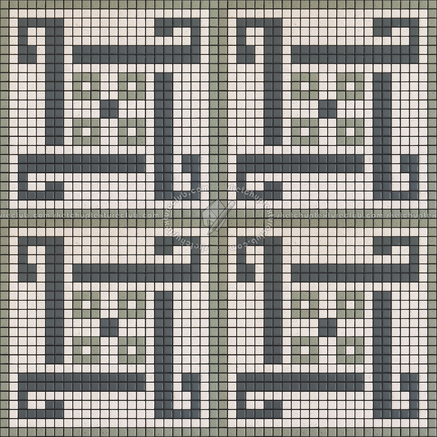 Textures - ARCHITECTURE - TILES INTERIOR - Mosaico - Classic format - Patterned - Mosaico patterned tiles texture seamless 15121 (seamless)