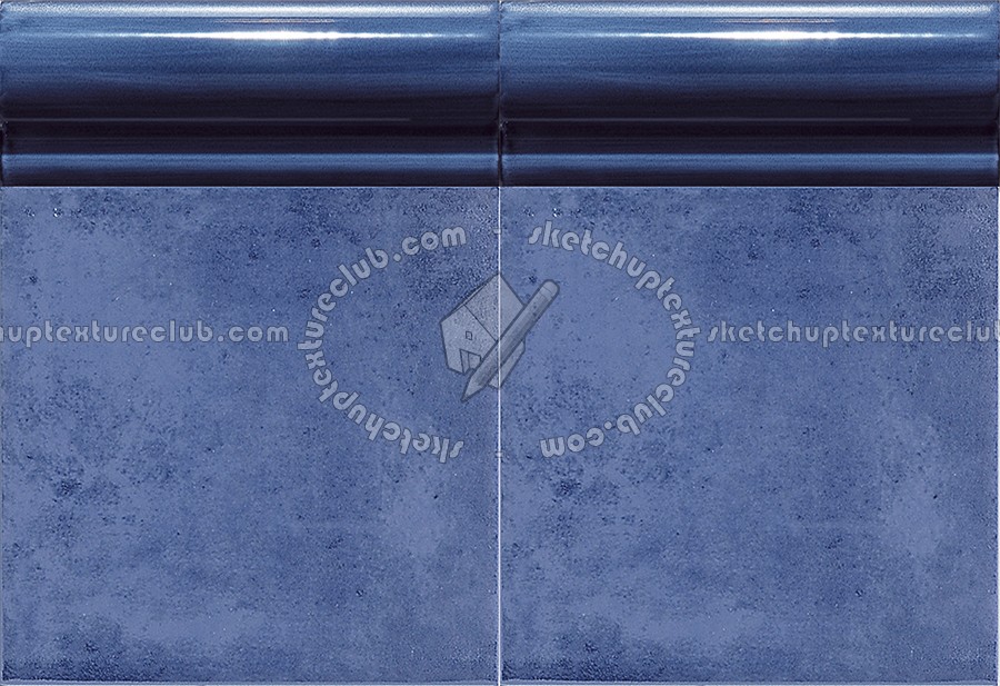 Textures   -   ARCHITECTURE   -   TILES INTERIOR   -   Mosaico   -   Mixed format  - Border hand painted mosaic tile texture seamless 15630 (seamless)