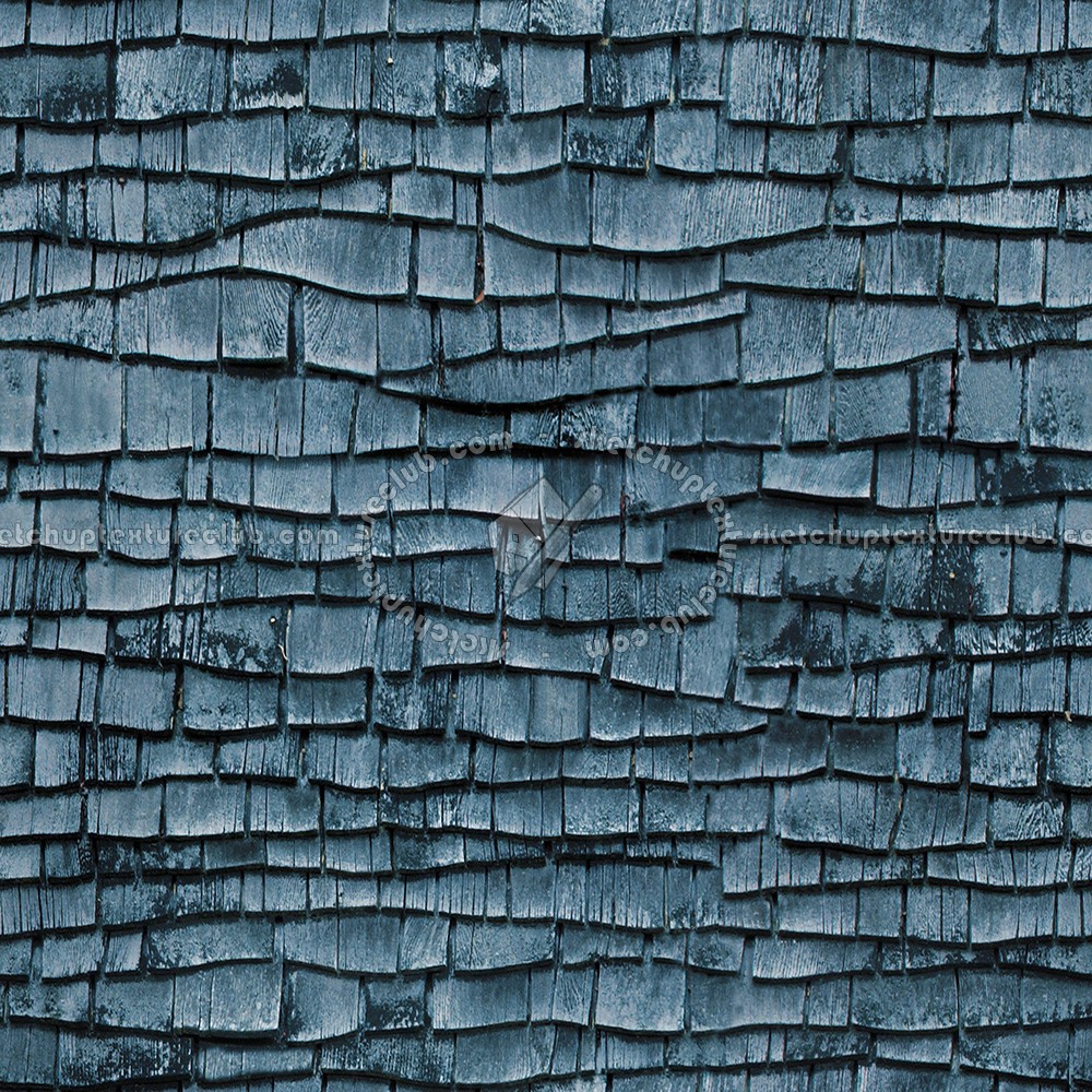 Textures - ARCHITECTURE - ROOFINGS - Shingles wood - Old wood shingle roof texture seamless 03880