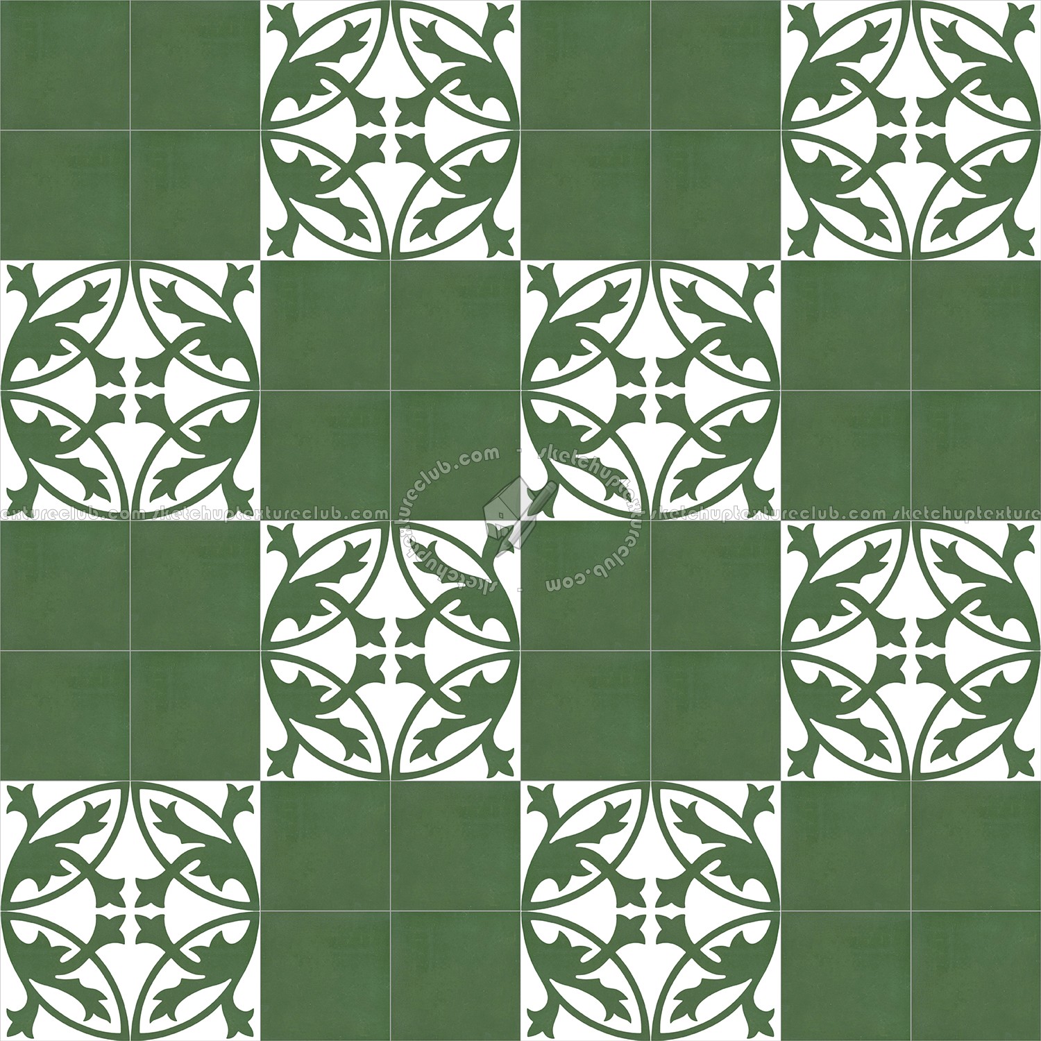 Textures - ARCHITECTURE - TILES INTERIOR - Cement - Encaustic - Encaustic - Traditional encaustic cement ornate tile texture seamless 13531 (seamless)