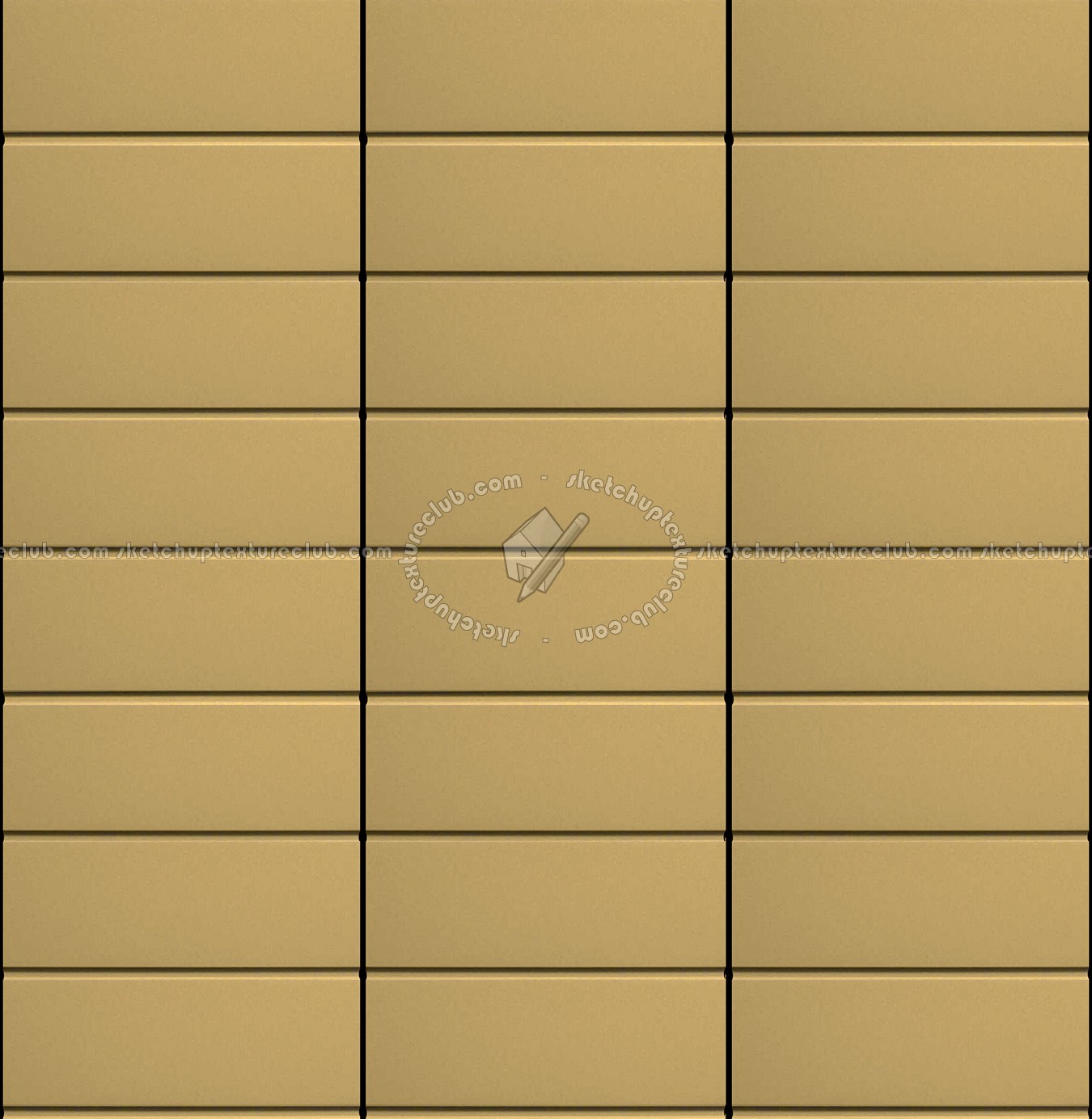 Textures - MATERIALS - METALS - Facades claddings - Yellow metal facade cladding texture seamless 10195 (seamless)