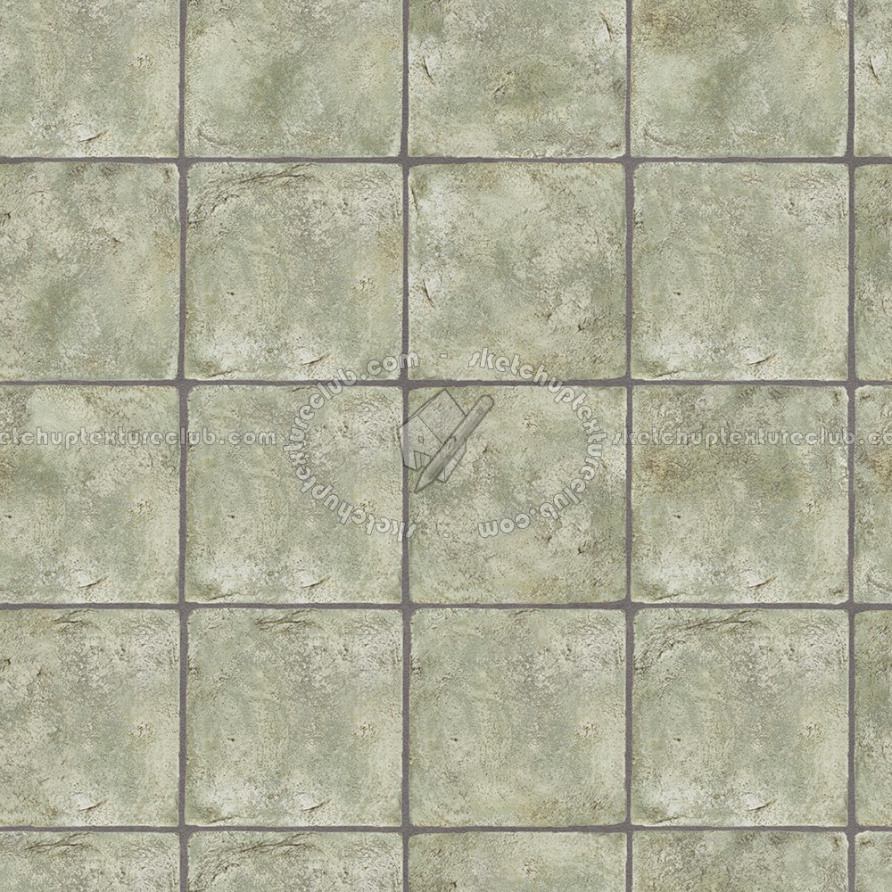 Textures - ARCHITECTURE - TILES INTERIOR - Terracotta tiles - Rustic green terracotta tile texture seamless 16119 (seamless)