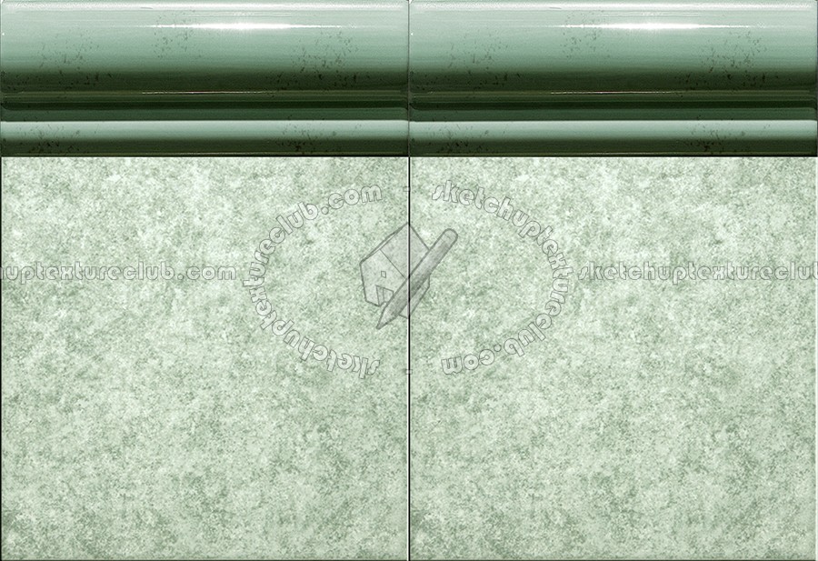 Textures - ARCHITECTURE - TILES INTERIOR - Mosaico - Mixed format - Border hand painted mosaic tile texture seamless 15632 (seamless)