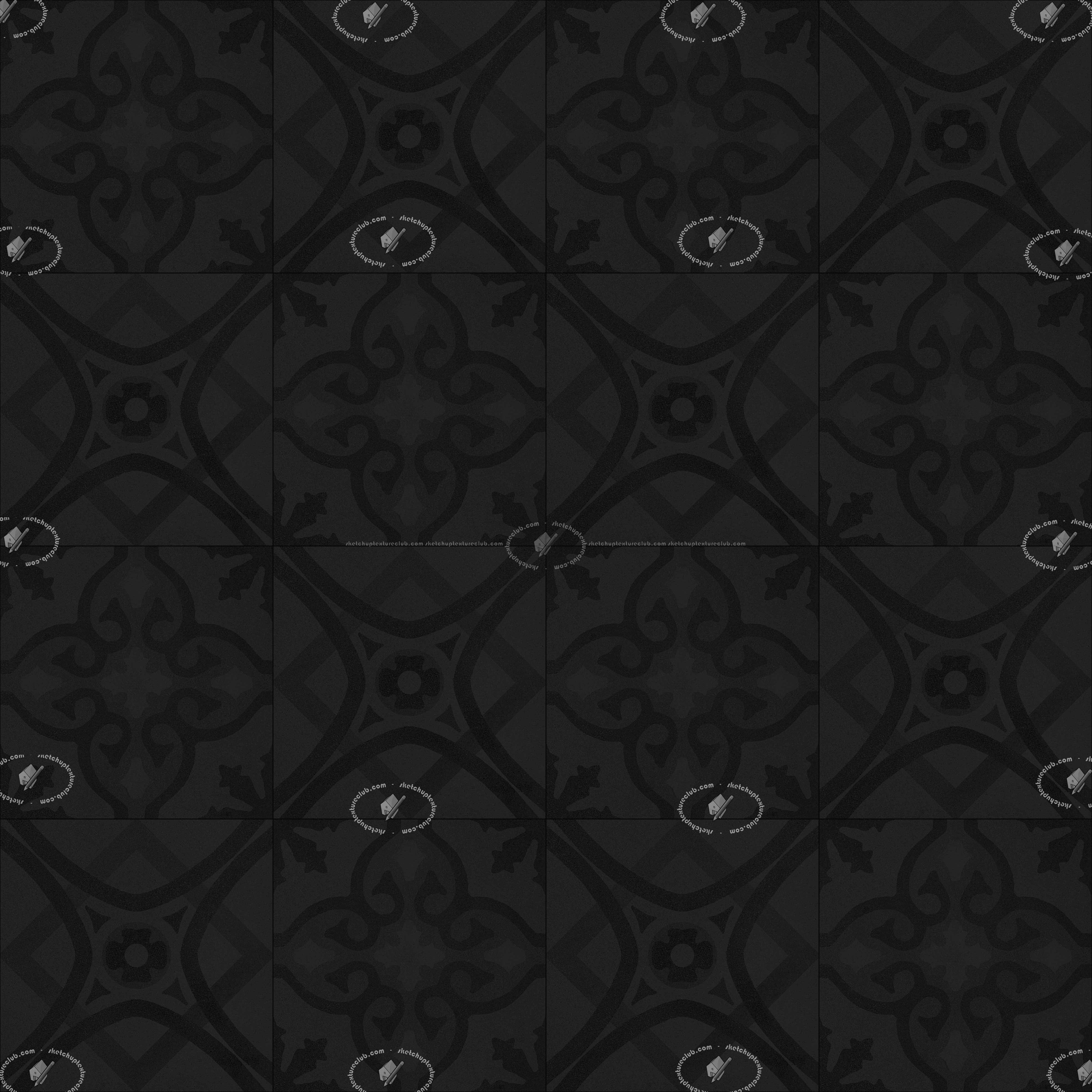 Textures   -   ARCHITECTURE   -   TILES INTERIOR   -   Cement - Encaustic   -   Cement  - Cement concrete tile texture seamless 21051 - Specular