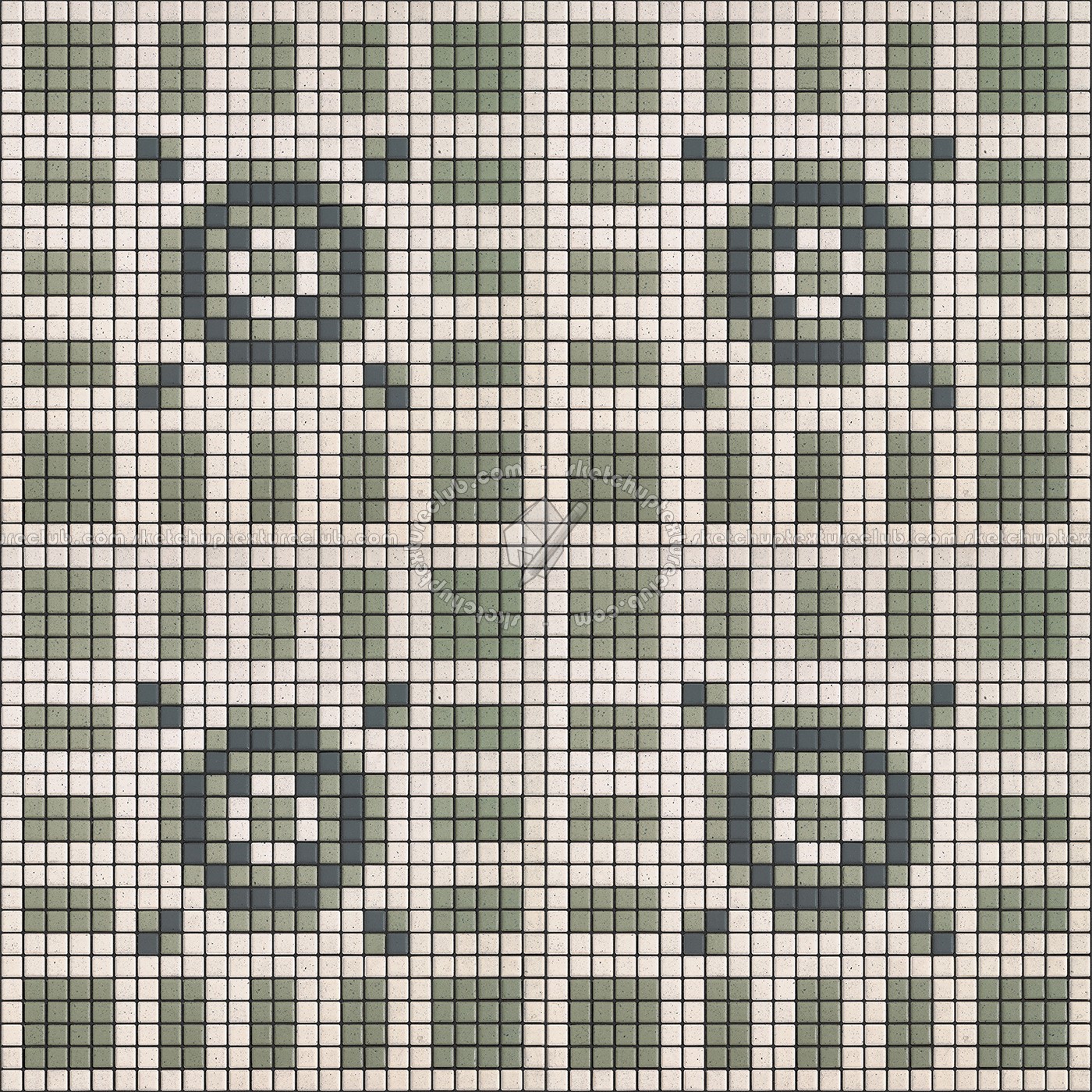 Textures - ARCHITECTURE - TILES INTERIOR - Mosaico - Classic format - Patterned - Mosaico patterned tiles texture seamless 15124 (seamless)