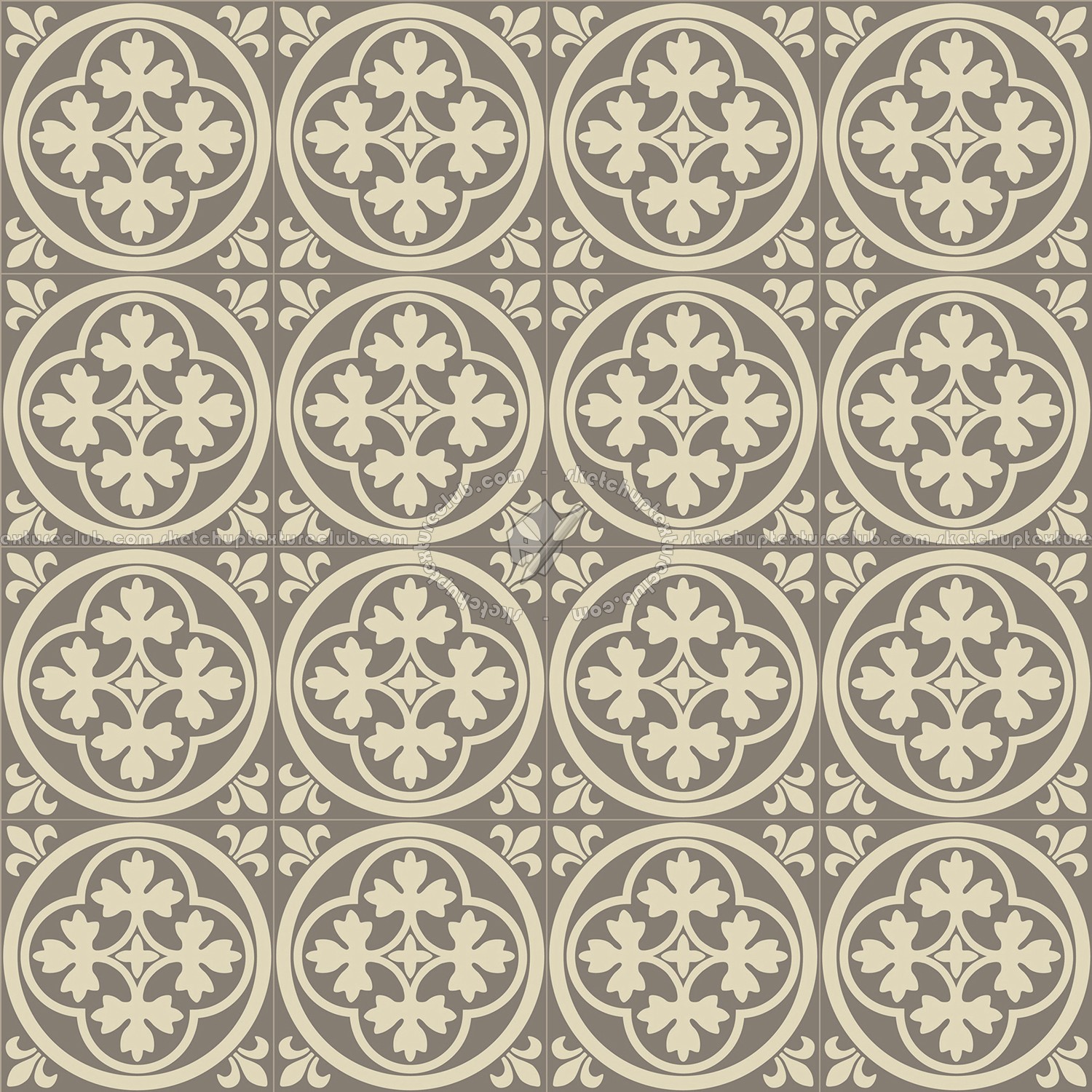 Textures   -   ARCHITECTURE   -   TILES INTERIOR   -   Cement - Encaustic   -   Victorian  - Victorian cement floor tile texture seamless 13752 (seamless)
