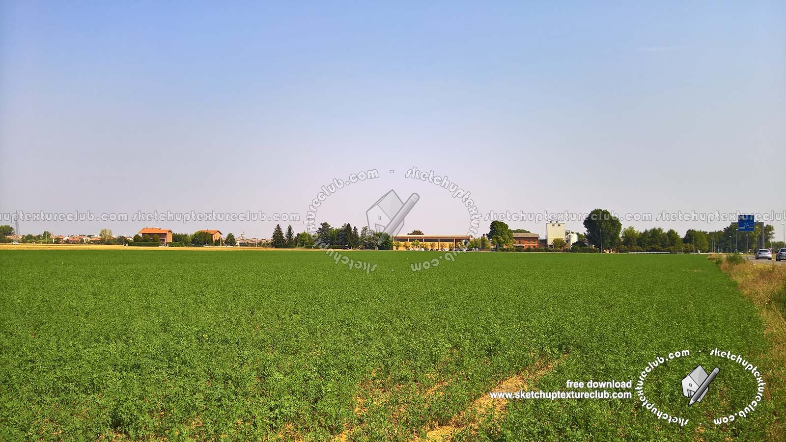 Textures - BACKGROUNDS & LANDSCAPES - NATURE - Countrysides & Hills - Countrysides with village landscape texture 18022