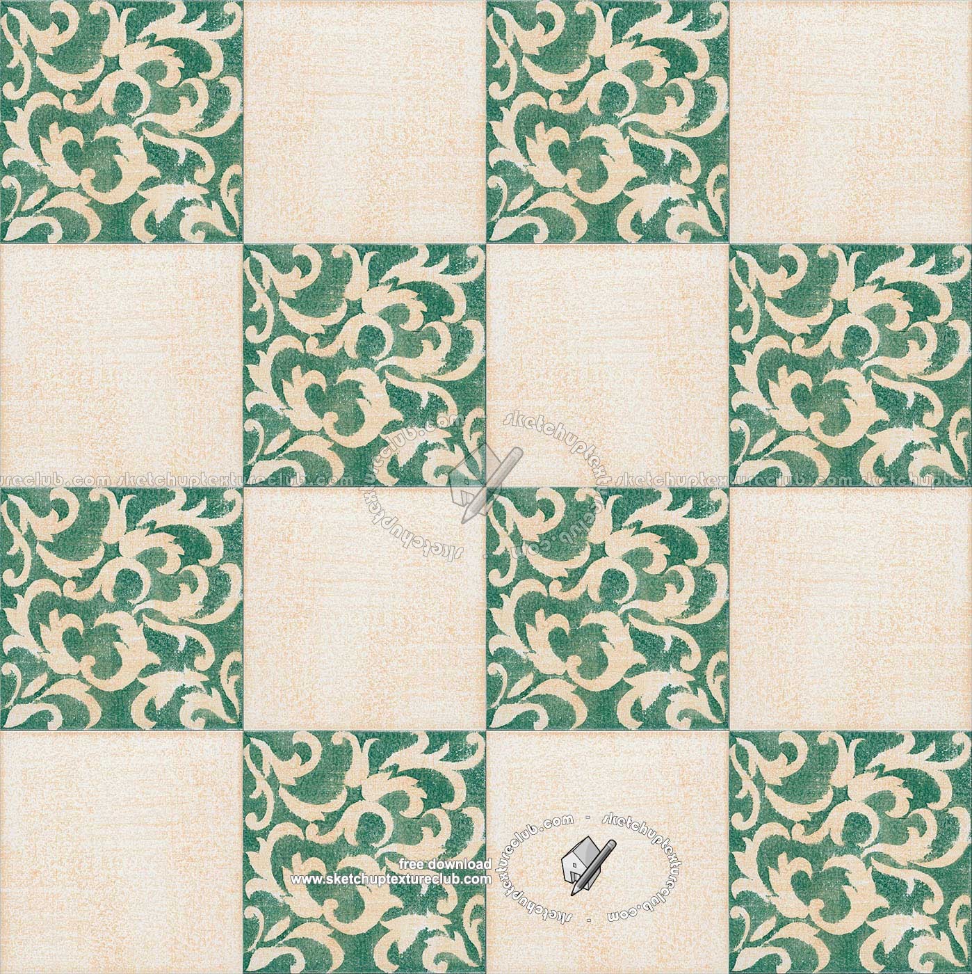 Textures - ARCHITECTURE - TILES INTERIOR - Ornate tiles - Mixed patterns - Ornate ceramic tile texture seamless 20349 (seamless)