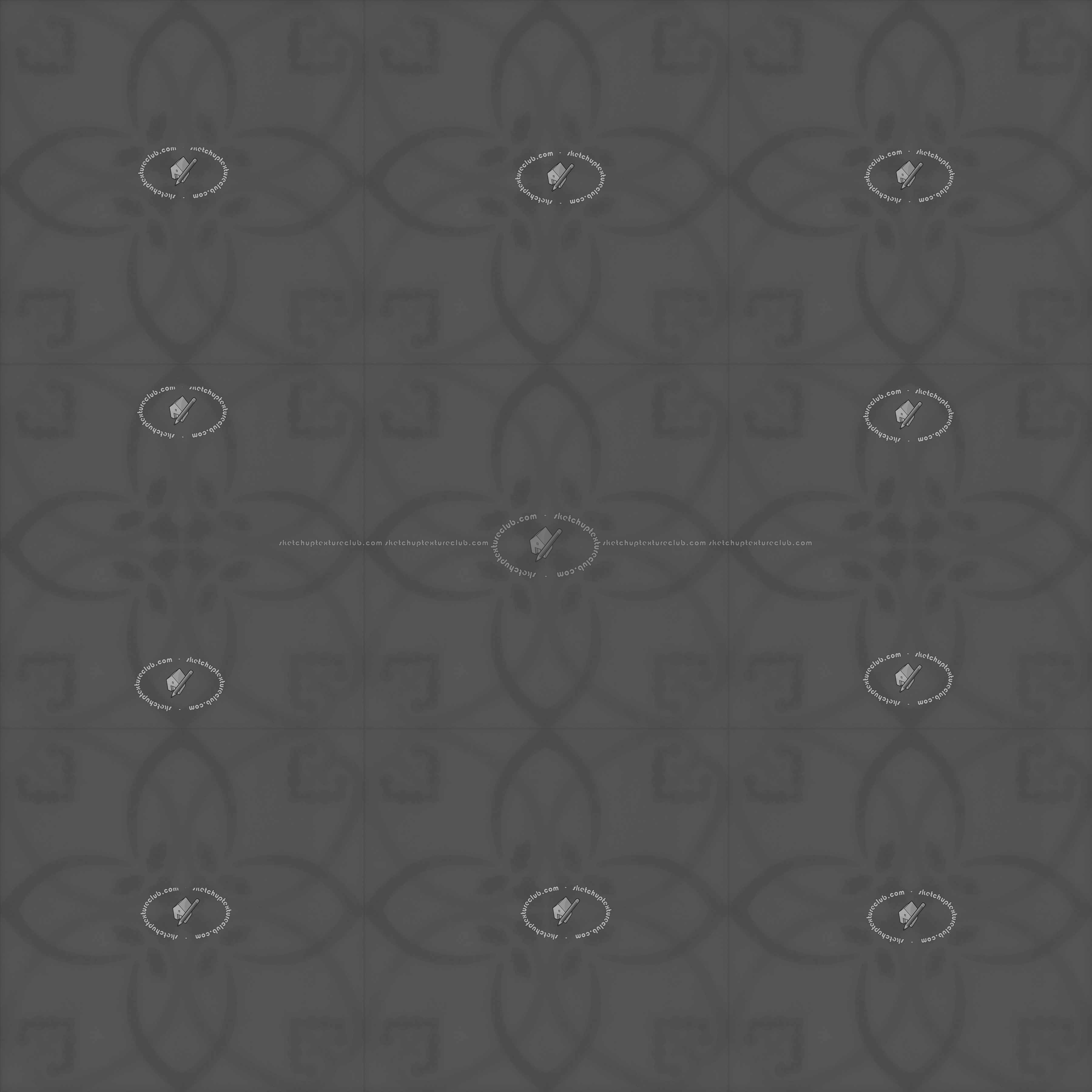 Textures   -   ARCHITECTURE   -   TILES INTERIOR   -   Cement - Encaustic   -   Cement  - Cement concrete tile texture seamless 21053 - Displacement