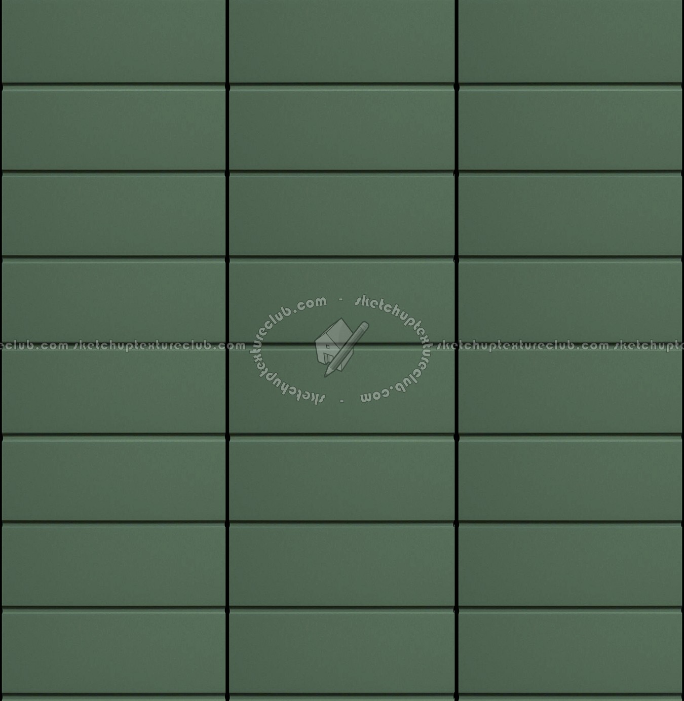 Textures - MATERIALS - METALS - Facades claddings - Green metal facade cladding texture seamless 10200 (seamless)