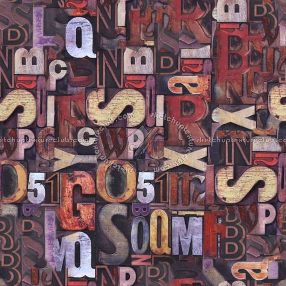 Textures   -   MATERIALS   -   WALLPAPER   -   various patterns  - Letters wallpaper texture seamless 12219 (seamless)