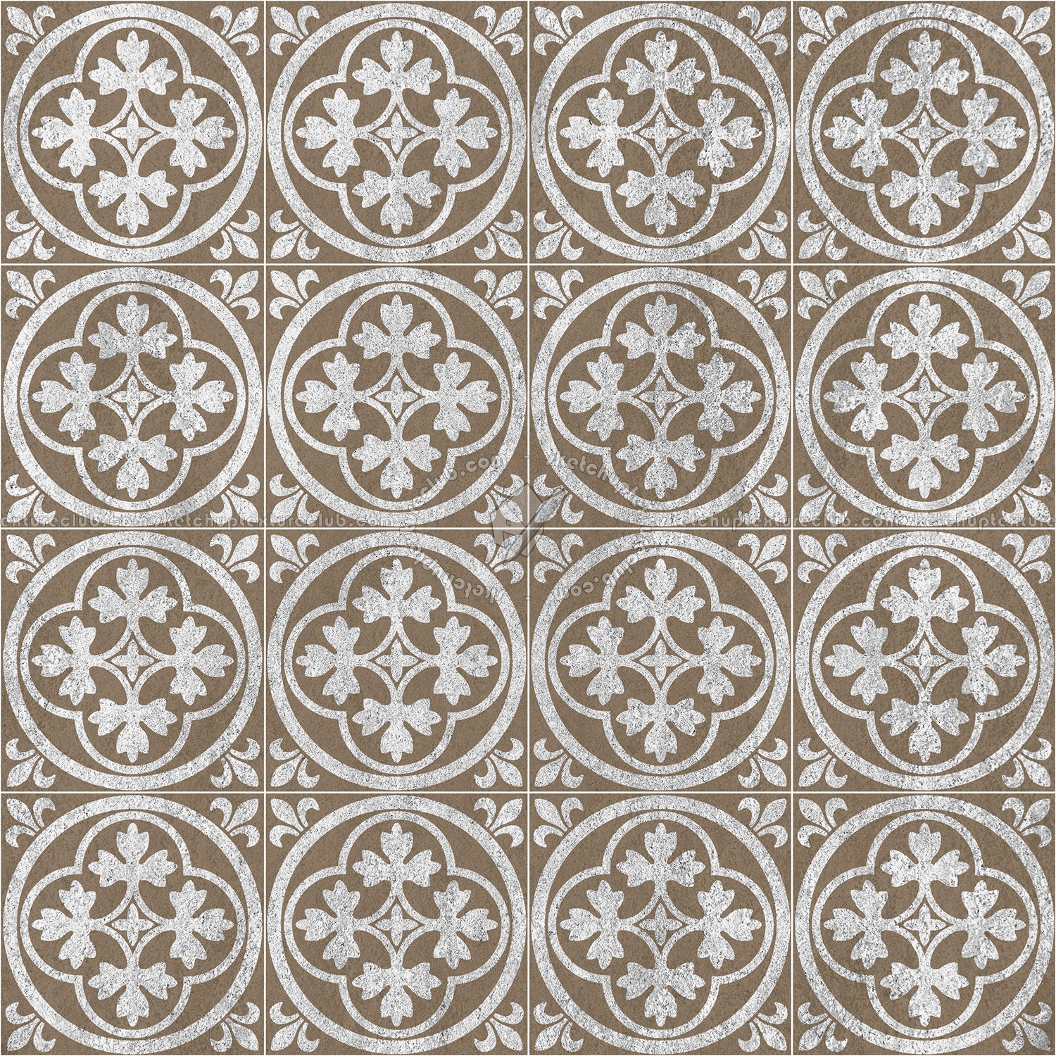 Textures   -   ARCHITECTURE   -   TILES INTERIOR   -   Cement - Encaustic   -   Victorian  - Victorian cement floor tile texture seamless 13755 (seamless)