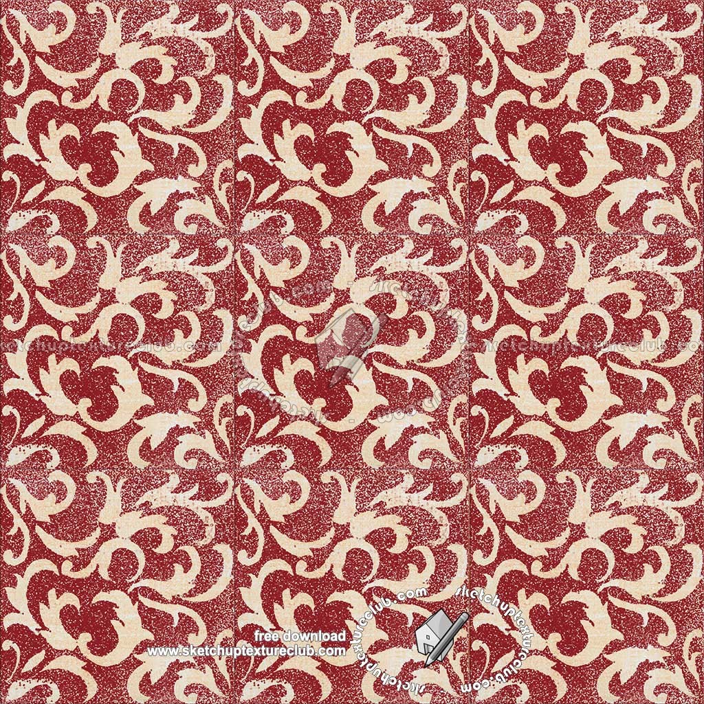 Textures - ARCHITECTURE - TILES INTERIOR - Ornate tiles - Mixed patterns - Ornate ceramic tile texture seamless 20352 (seamless)