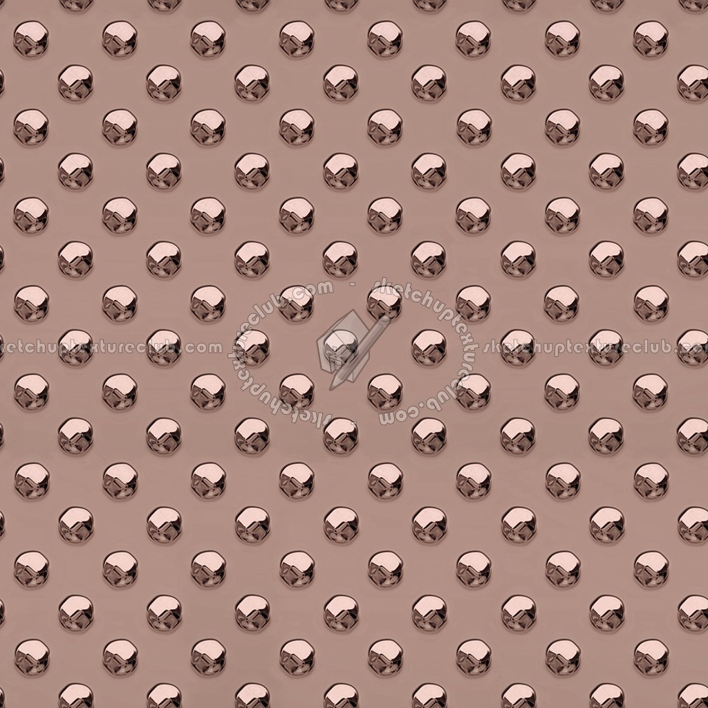 Textures   -   MATERIALS   -   METALS   -   Plates  - Dotted copper metal plate texture seamless 10677 (seamless)