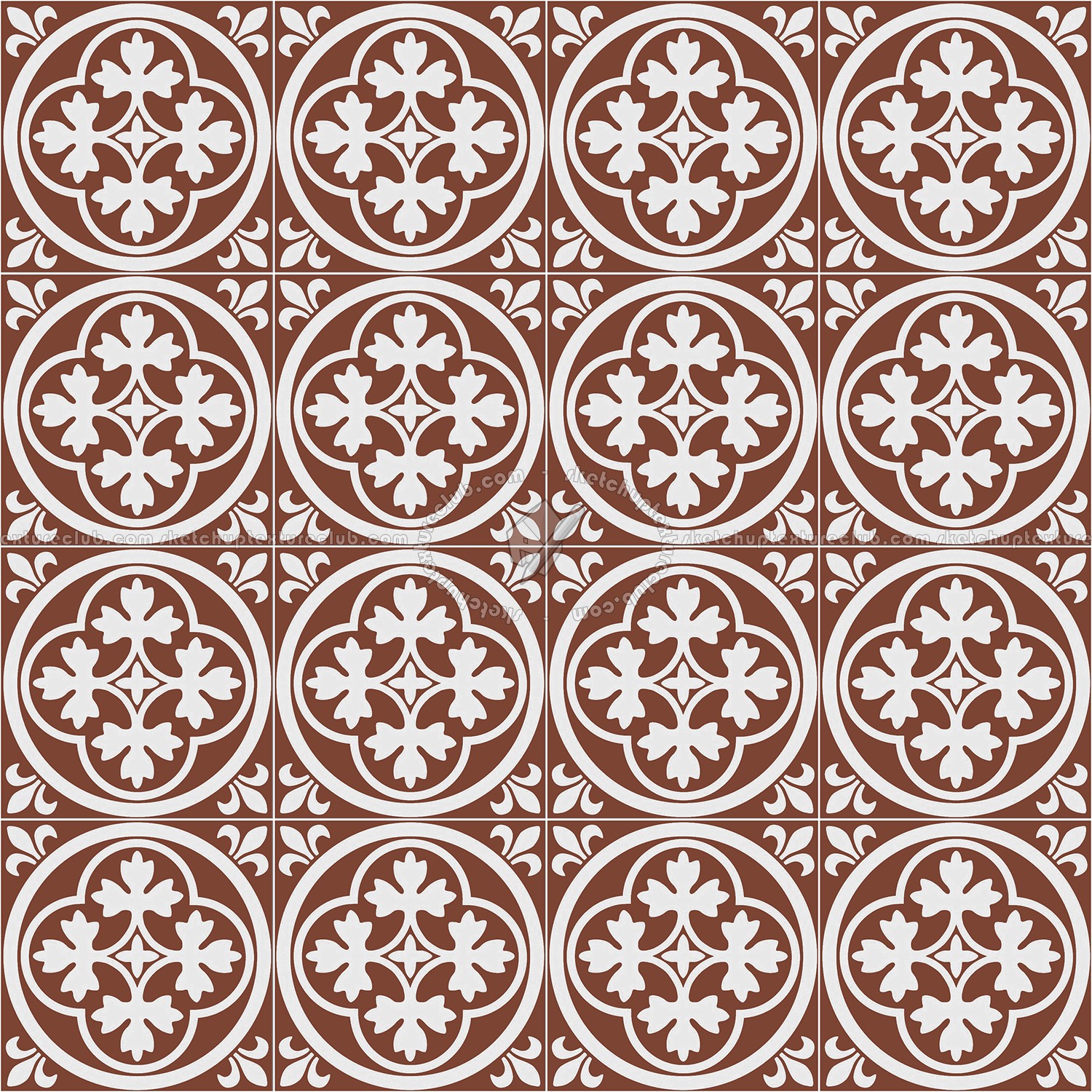Textures   -   ARCHITECTURE   -   TILES INTERIOR   -   Cement - Encaustic   -   Victorian  - Victorian cement floor tile texture seamless 13758 (seamless)