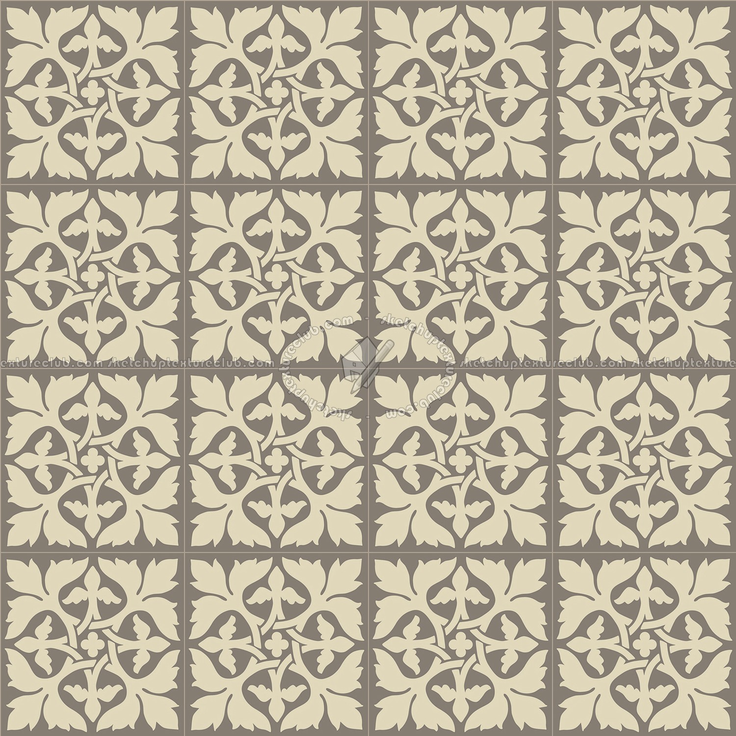 Textures   -   ARCHITECTURE   -   TILES INTERIOR   -   Cement - Encaustic   -   Victorian  - Victorian cement floor tile texture seamless 13760 (seamless)