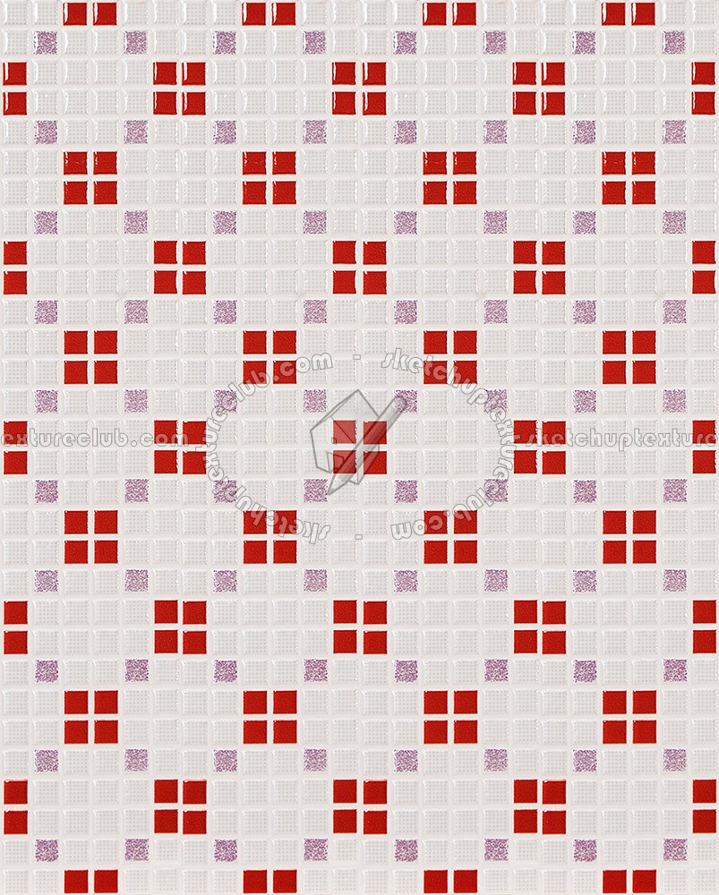 Textures - ARCHITECTURE - TILES INTERIOR - Mosaico - Mixed format - Mosaico patterned tiles texture seamless 15641 (seamless)