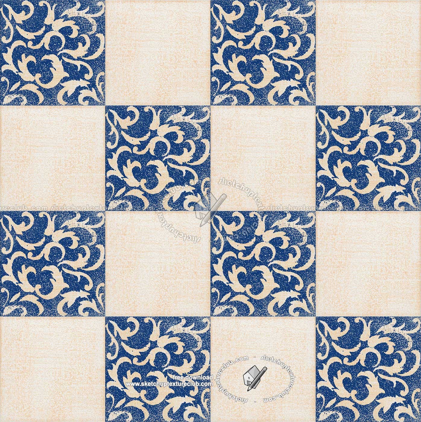 Textures   -   ARCHITECTURE   -   TILES INTERIOR   -   Ornate tiles   -   Mixed patterns  - Ornate ceramic tile texture seamless 20356 (seamless)