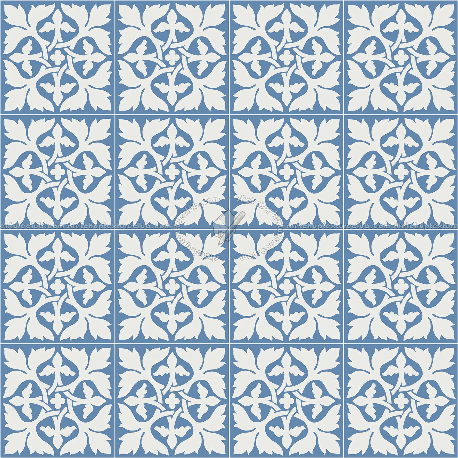 Textures - ARCHITECTURE - TILES INTERIOR - Cement - Encaustic - Victorian - Victorian cement floor tile texture seamless 13761 (seamless)