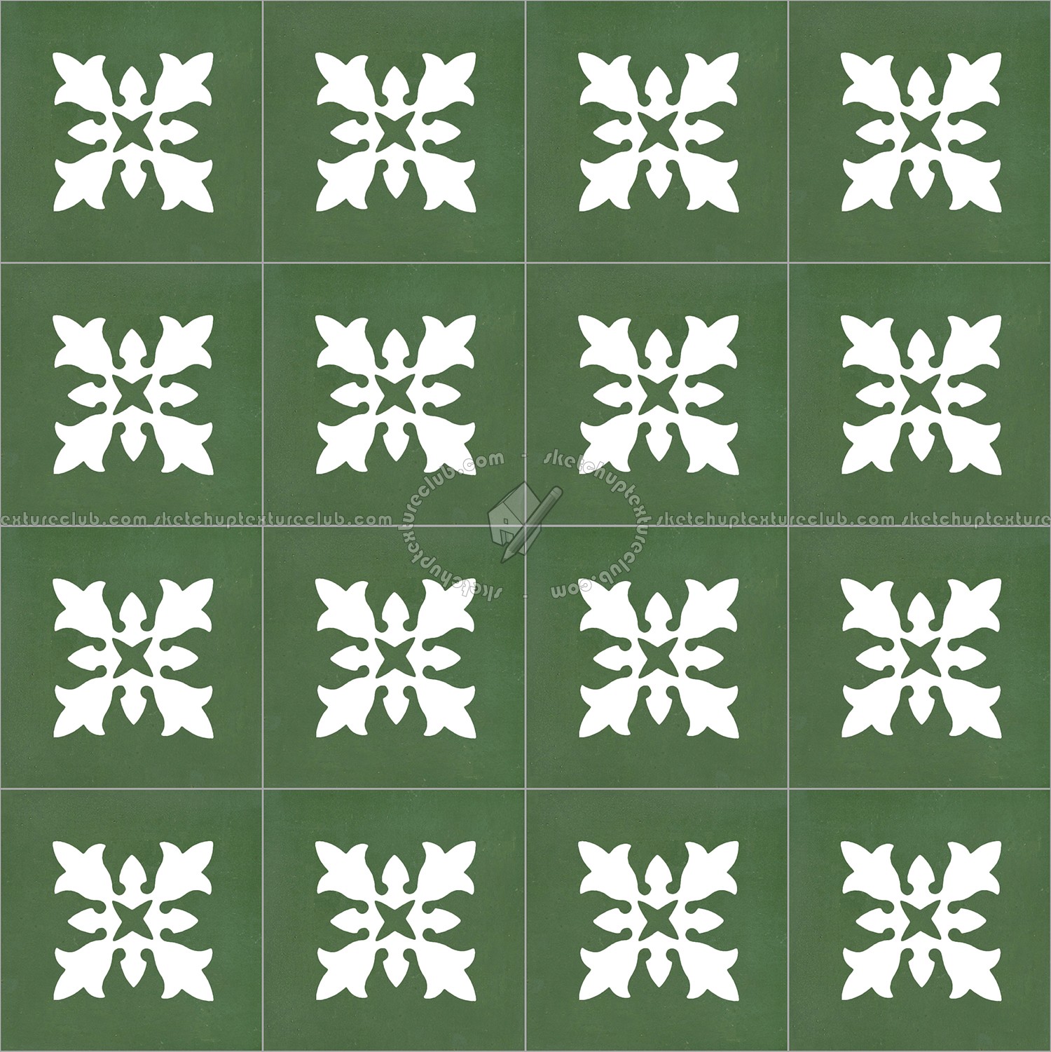 Textures - ARCHITECTURE - TILES INTERIOR - Cement - Encaustic - Encaustic - Traditional encaustic cement ornate tile texture seamless 13544 (seamless)