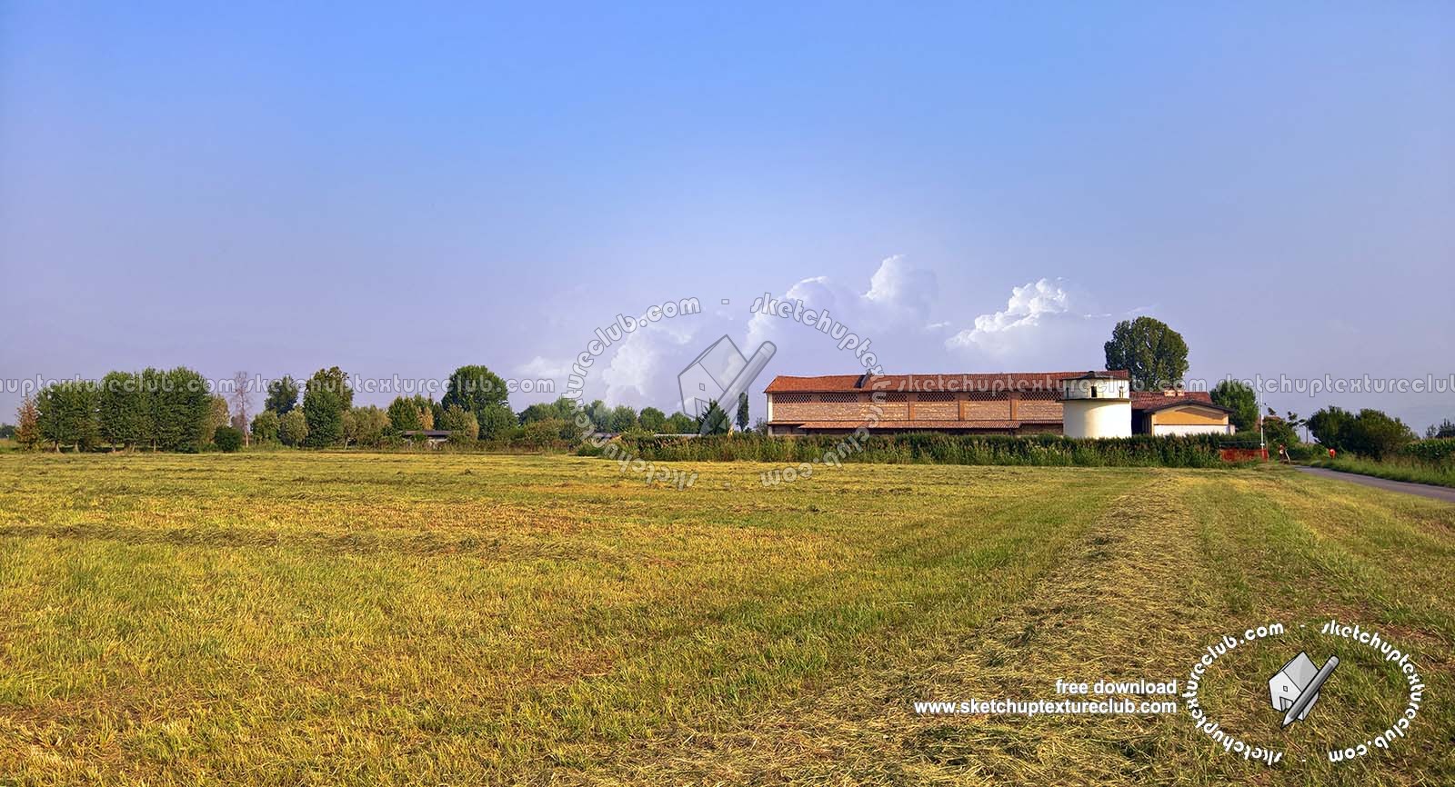 Textures - BACKGROUNDS & LANDSCAPES - NATURE - Countrysides & Hills - Countrysides with farmstead landscape 18033