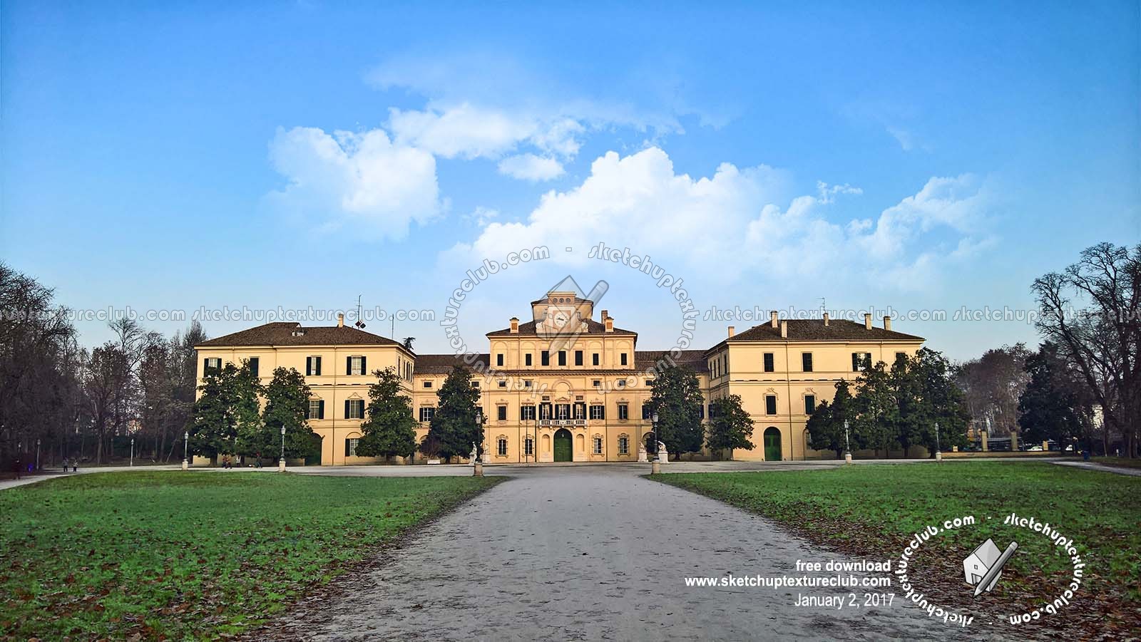 Textures   -   BACKGROUNDS &amp; LANDSCAPES   -   CITY &amp; TOWNS  - Italy parma ducal palace background 20111
