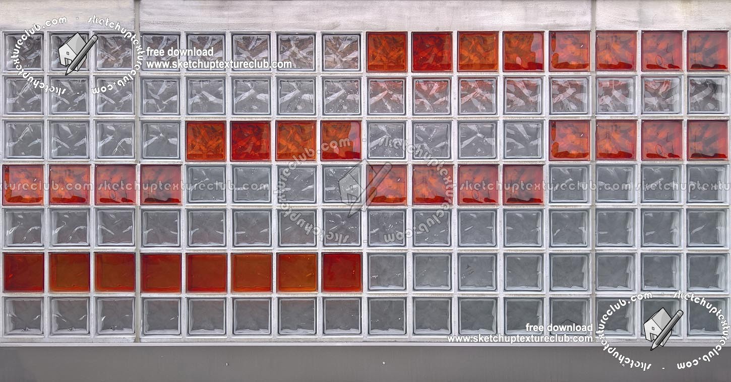 Textures   -   ARCHITECTURE   -   CONCRETE   -   Plates   -   Clean  - Concrete wall with blocks glass texture seamless 19021 (seamless)