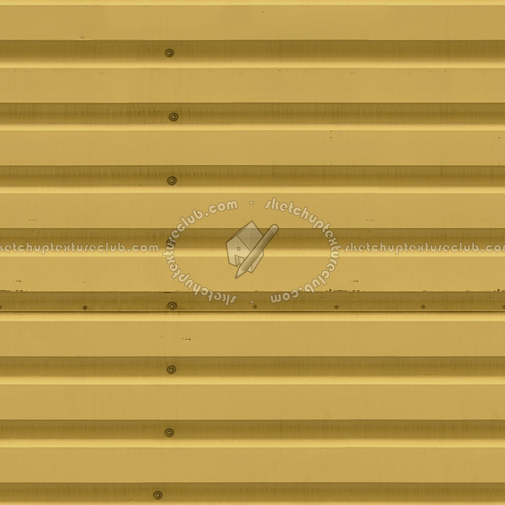 Textures   -   MATERIALS   -   METALS   -   Corrugated  - Yellow painted corrugated metal texture seamless 10030 (seamless)
