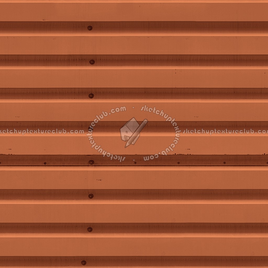 Textures   -   MATERIALS   -   METALS   -   Corrugated  - Orange painted corrugated metal texture seamless 10031 (seamless)