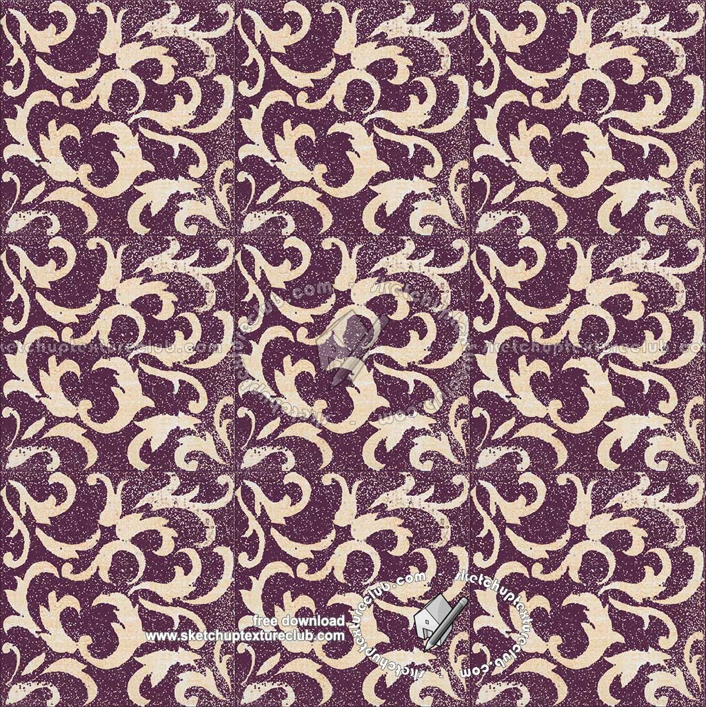 Textures - ARCHITECTURE - TILES INTERIOR - Ornate tiles - Mixed patterns - Ornate ceramic tile texture seamless 20363 (seamless)