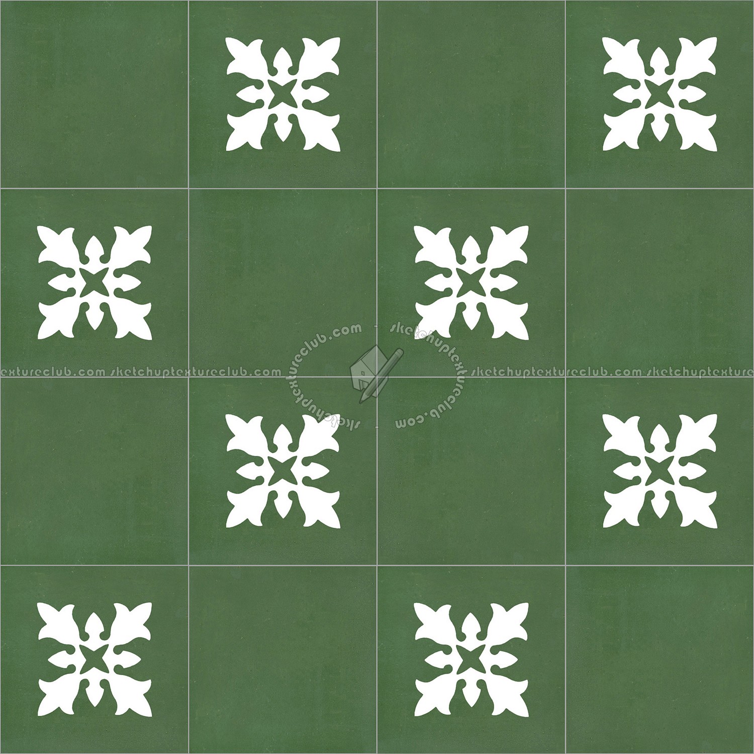 Textures - ARCHITECTURE - TILES INTERIOR - Cement - Encaustic - Encaustic - Traditional encaustic cement ornate tile texture seamless 13550 (seamless)