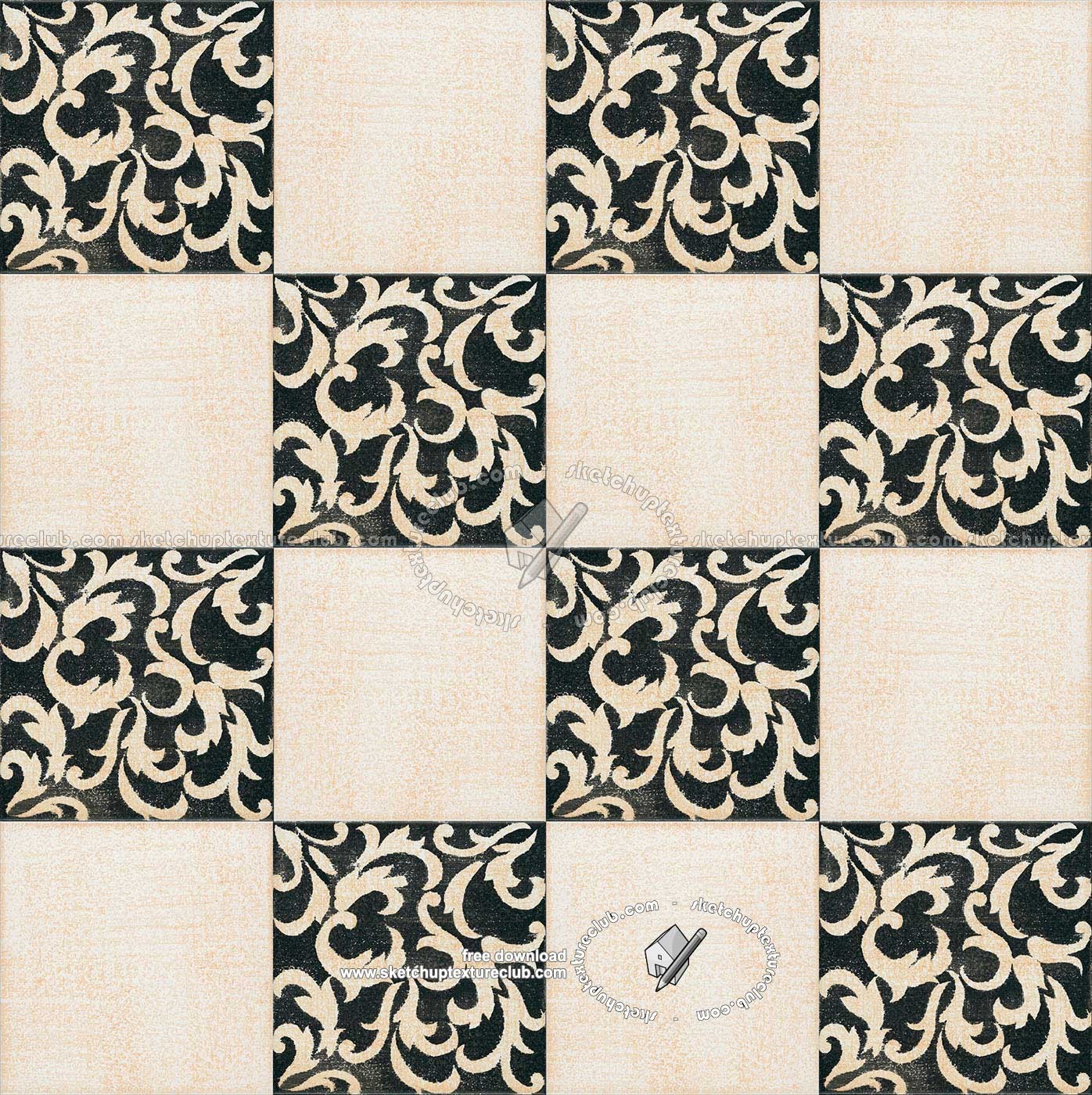Textures - ARCHITECTURE - TILES INTERIOR - Ornate tiles - Mixed patterns - Ornate ceramic tile texture seamless 20366 (seamless)