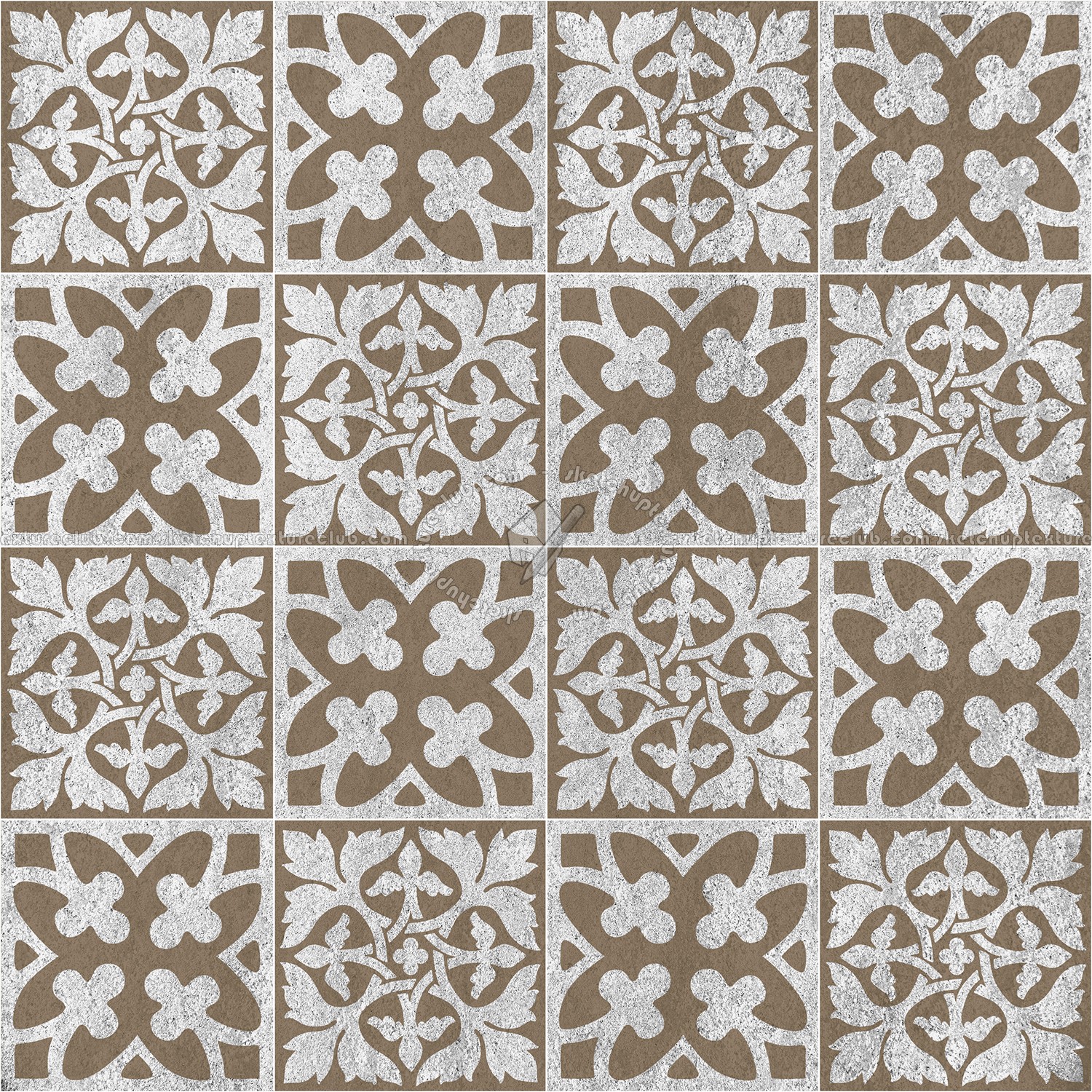 Textures   -   ARCHITECTURE   -   TILES INTERIOR   -   Cement - Encaustic   -   Victorian  - Victorian cement floor tile texture seamless 13771 (seamless)