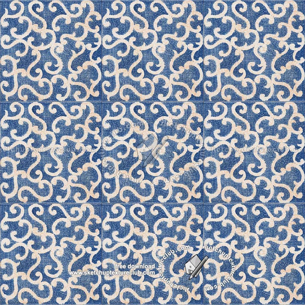 Textures   -   ARCHITECTURE   -   TILES INTERIOR   -   Ornate tiles   -   Mixed patterns  - Ornate ceramic tile texture seamless 20367 (seamless)
