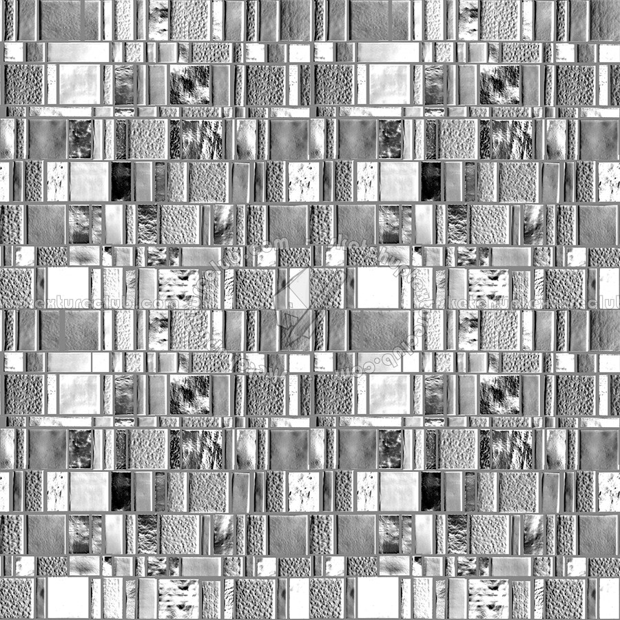 Textures - ARCHITECTURE - TILES INTERIOR - Mosaico - Mixed format - Mosaico liberty style tiles texture seamless 15653 - Bump