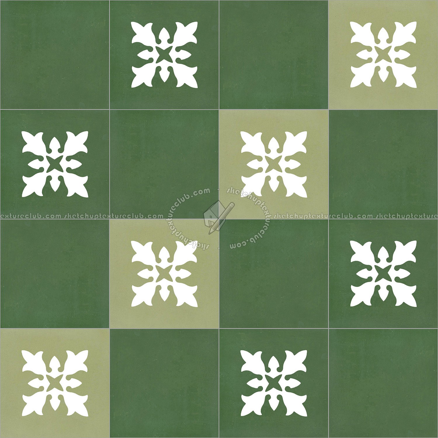 Textures - ARCHITECTURE - TILES INTERIOR - Cement - Encaustic - Encaustic - Traditional encaustic cement ornate tile texture seamless 13554 (seamless)