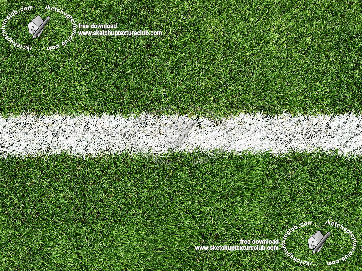 Textures - NATURE ELEMENTS - VEGETATION - Green grass - Green synthetic grass sports field with white line texture seamless 18710 (seamless)