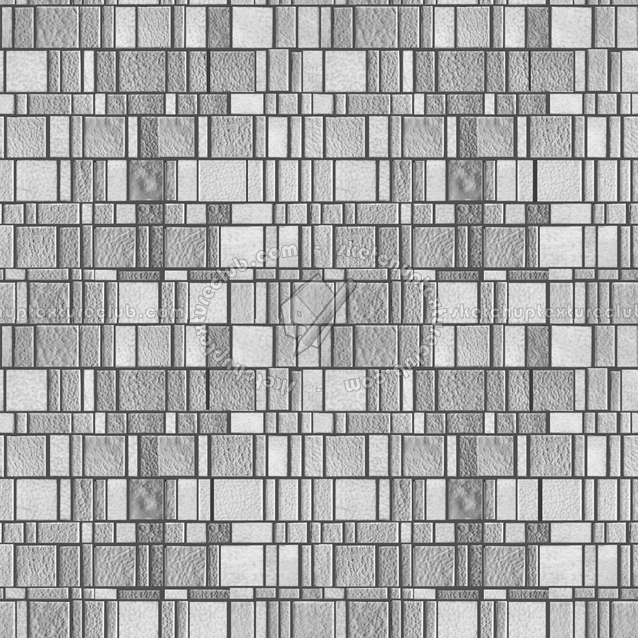 Textures - ARCHITECTURE - TILES INTERIOR - Mosaico - Mixed format - Mosaico liberty style tiles texture seamless 15654 - Bump