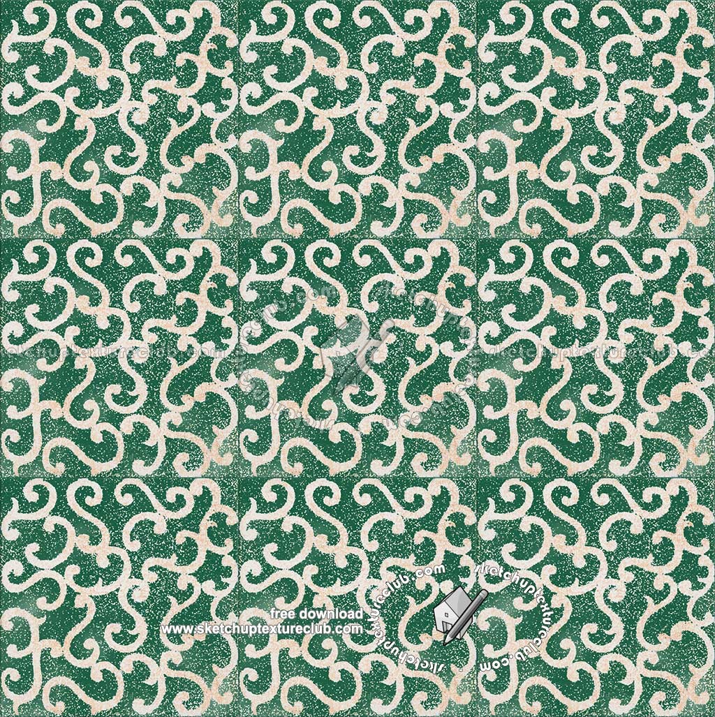 Textures - ARCHITECTURE - TILES INTERIOR - Ornate tiles - Mixed patterns - Ornate ceramic tile texture seamless 20369 (seamless)