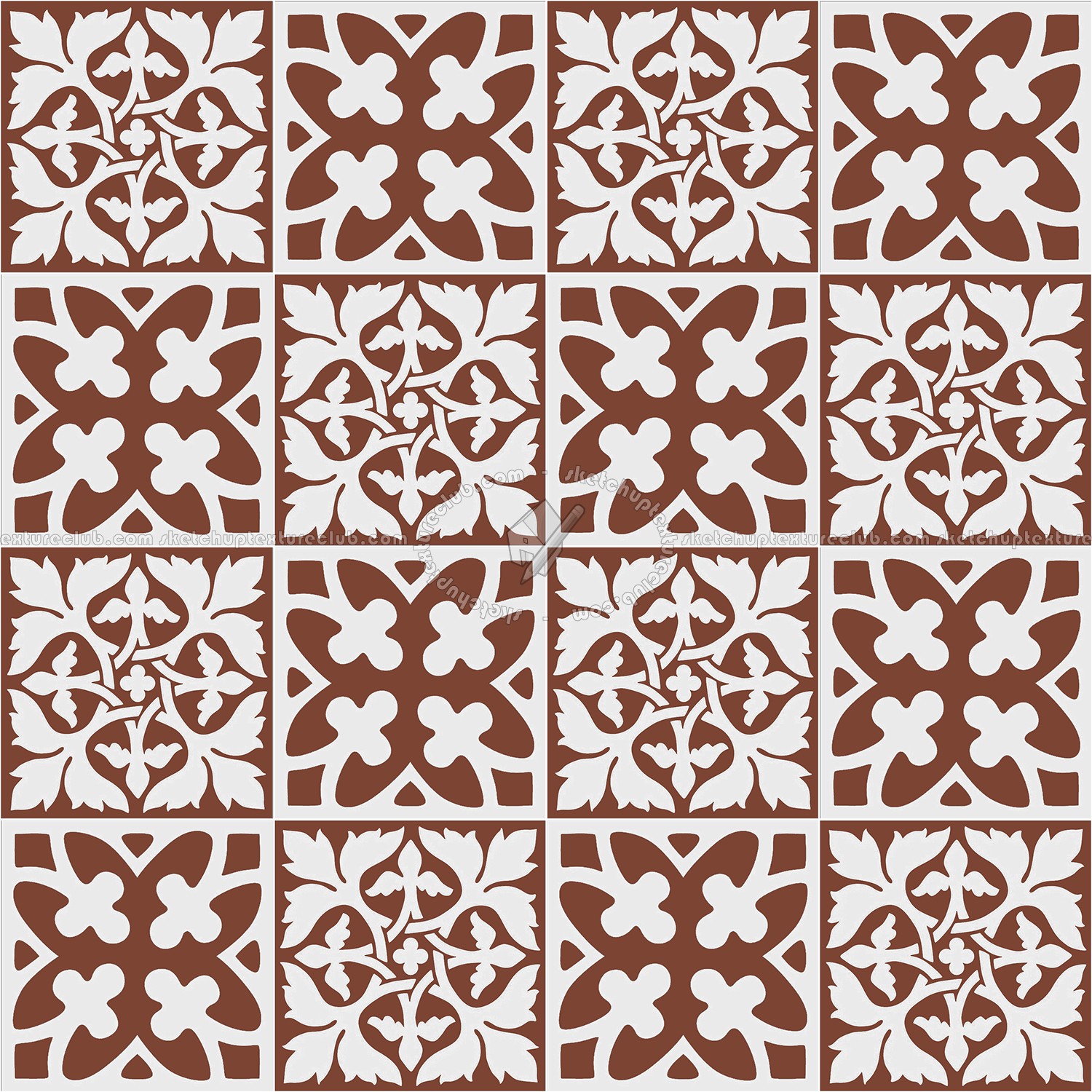 Textures   -   ARCHITECTURE   -   TILES INTERIOR   -   Cement - Encaustic   -   Victorian  - Victorian cement floor tile texture seamless 13774 (seamless)