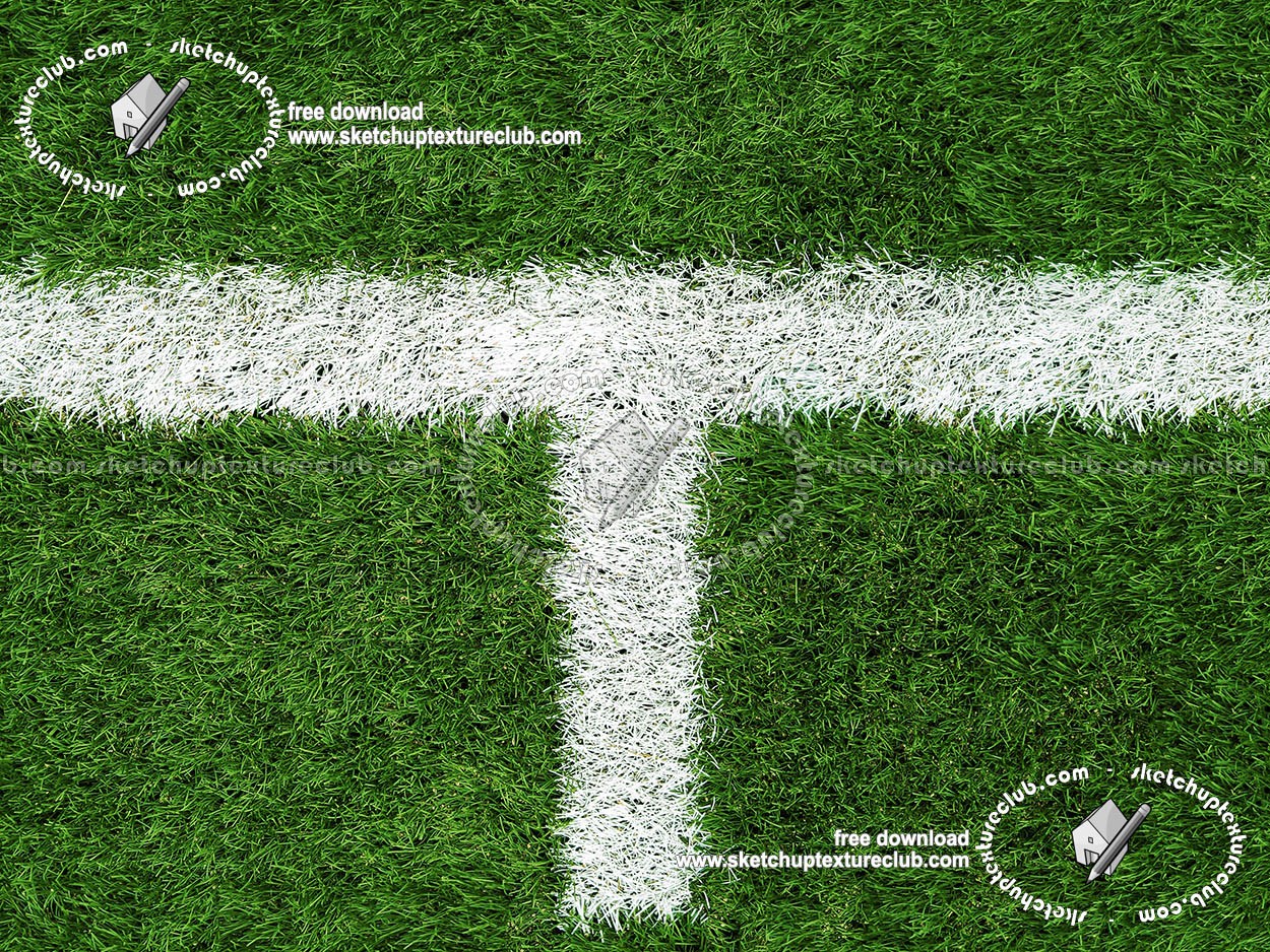 Textures   -   NATURE ELEMENTS   -   VEGETATION   -   Green grass  - Green synthetic grass sports field with white line texture seamless 18711 (seamless)