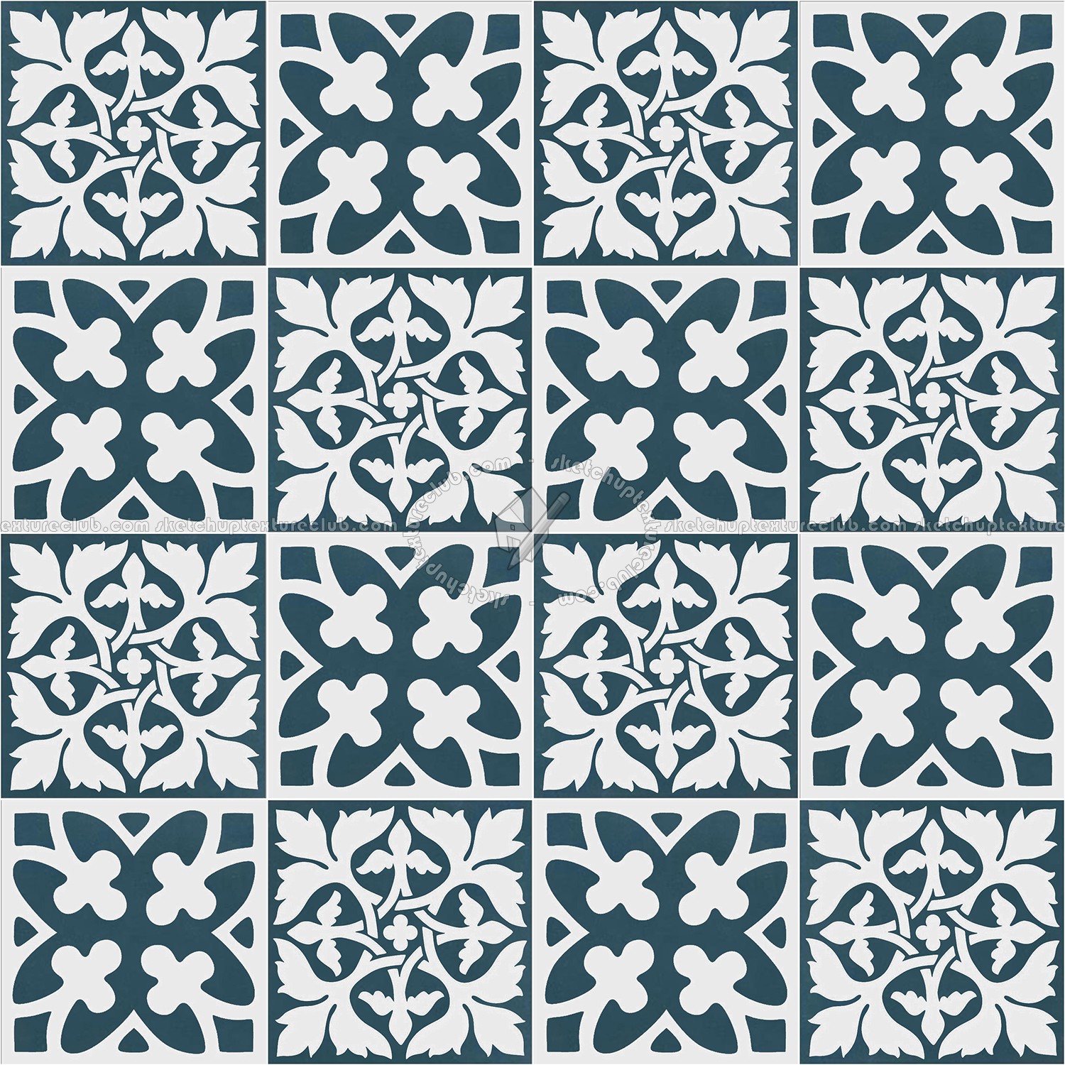 Textures - ARCHITECTURE - TILES INTERIOR - Cement - Encaustic - Victorian - Victorian cement floor tile texture seamless 13775 (seamless)