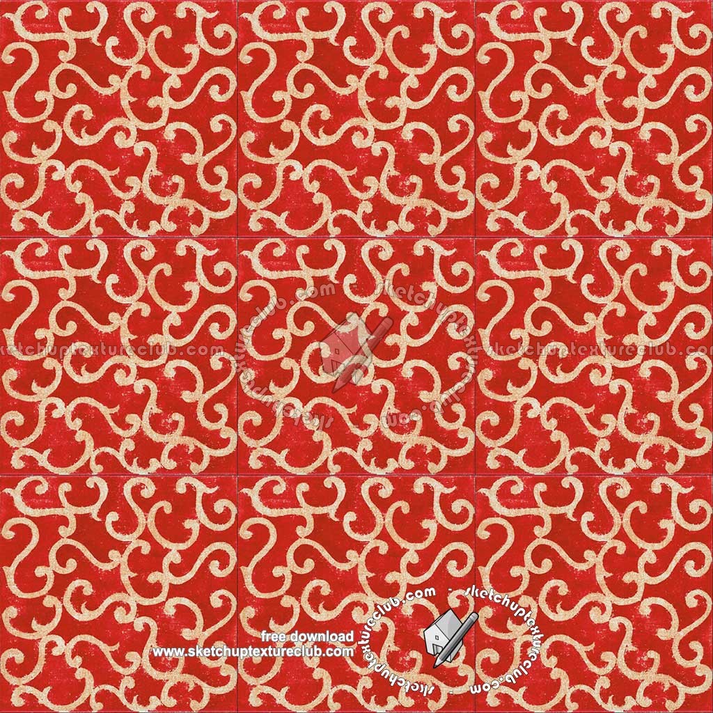 Textures   -   ARCHITECTURE   -   TILES INTERIOR   -   Ornate tiles   -   Mixed patterns  - Ornate ceramic tile texture seamless 20371 (seamless)