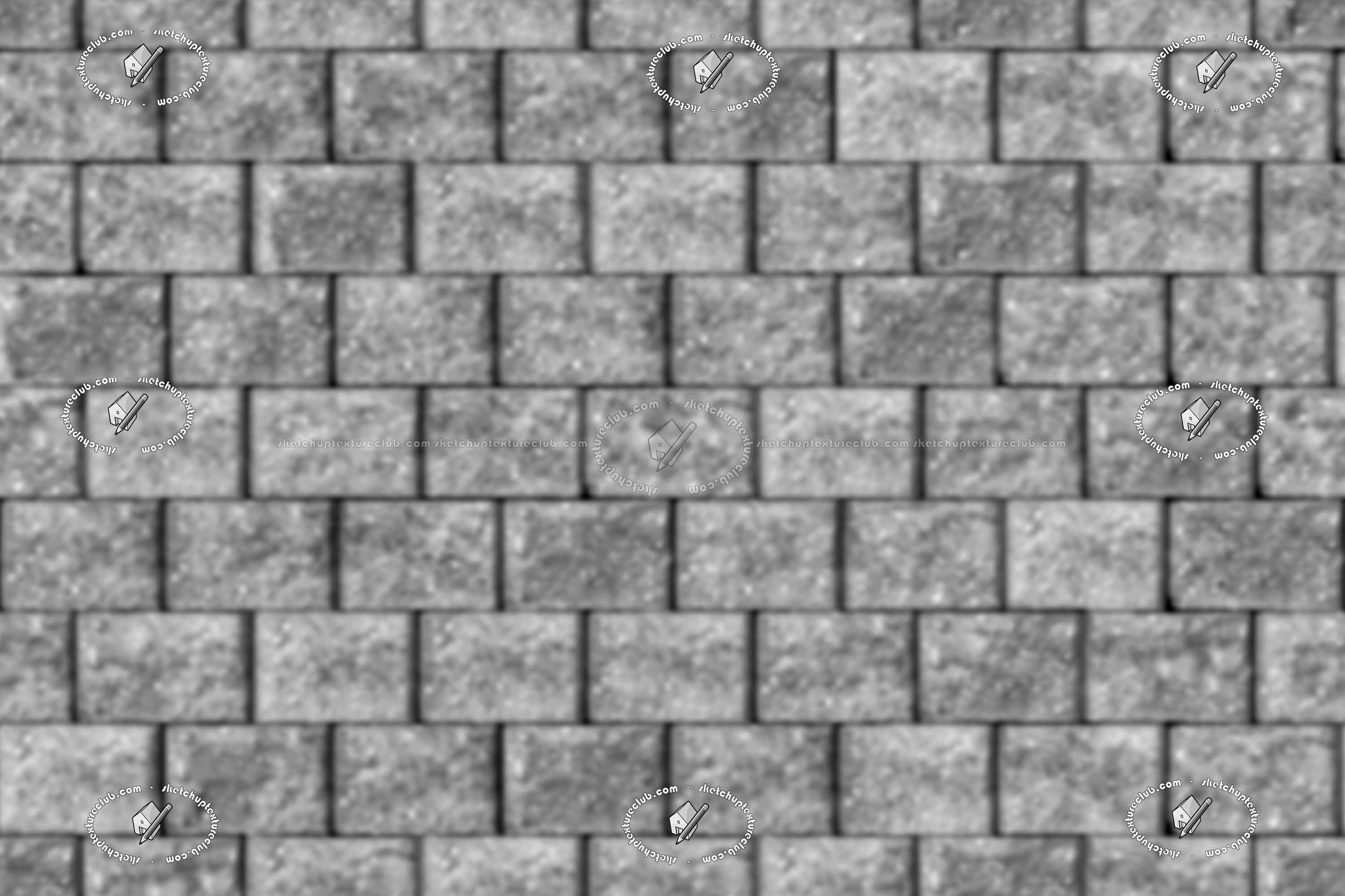 Textures   -   ARCHITECTURE   -   STONES WALLS   -   Stone blocks  - Retaining wall stone blocks texture seamless 21212 - Displacement