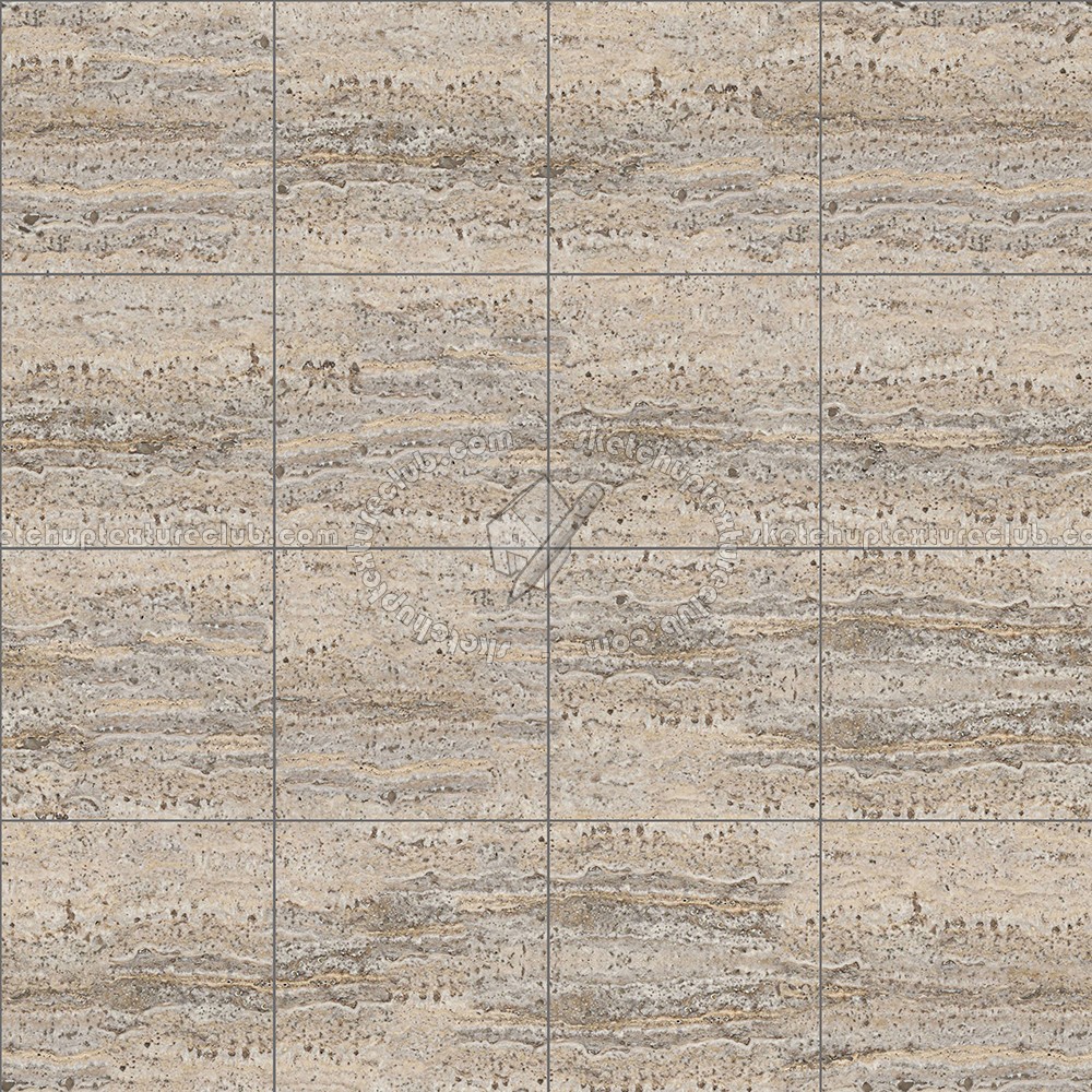 Textures   -   ARCHITECTURE   -   TILES INTERIOR   -   Marble tiles   -   Travertine  - Classic travertine floor tile texture seamless 14786 (seamless)