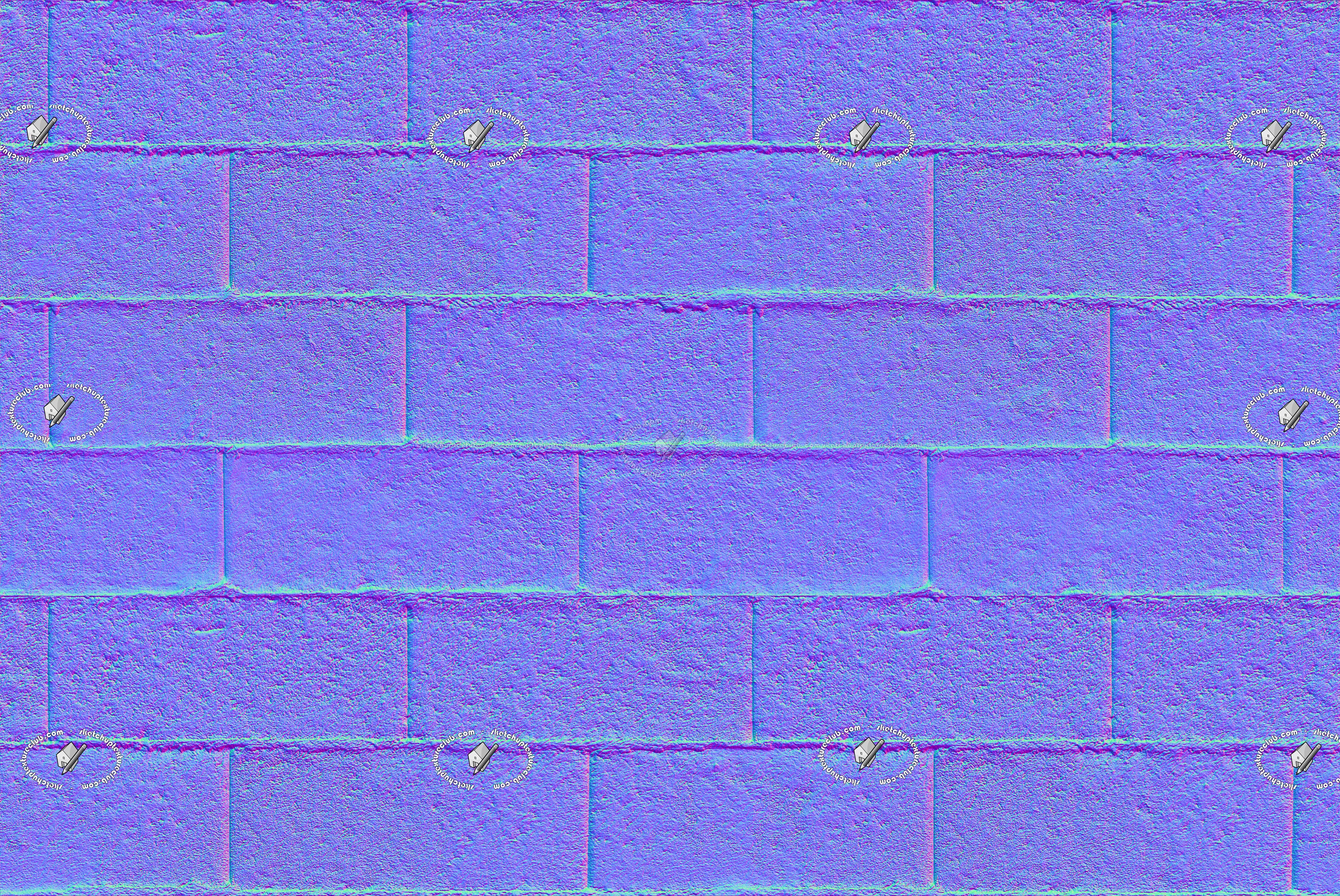 Textures   -   ARCHITECTURE   -   CONCRETE   -   Plates   -   Clean  - Concrete brick wall texture seamless 20785 - Normal