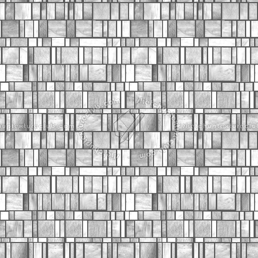 Textures - ARCHITECTURE - TILES INTERIOR - Mosaico - Mixed format - Mosaico liberty style tiles texture seamless 15662 - Bump